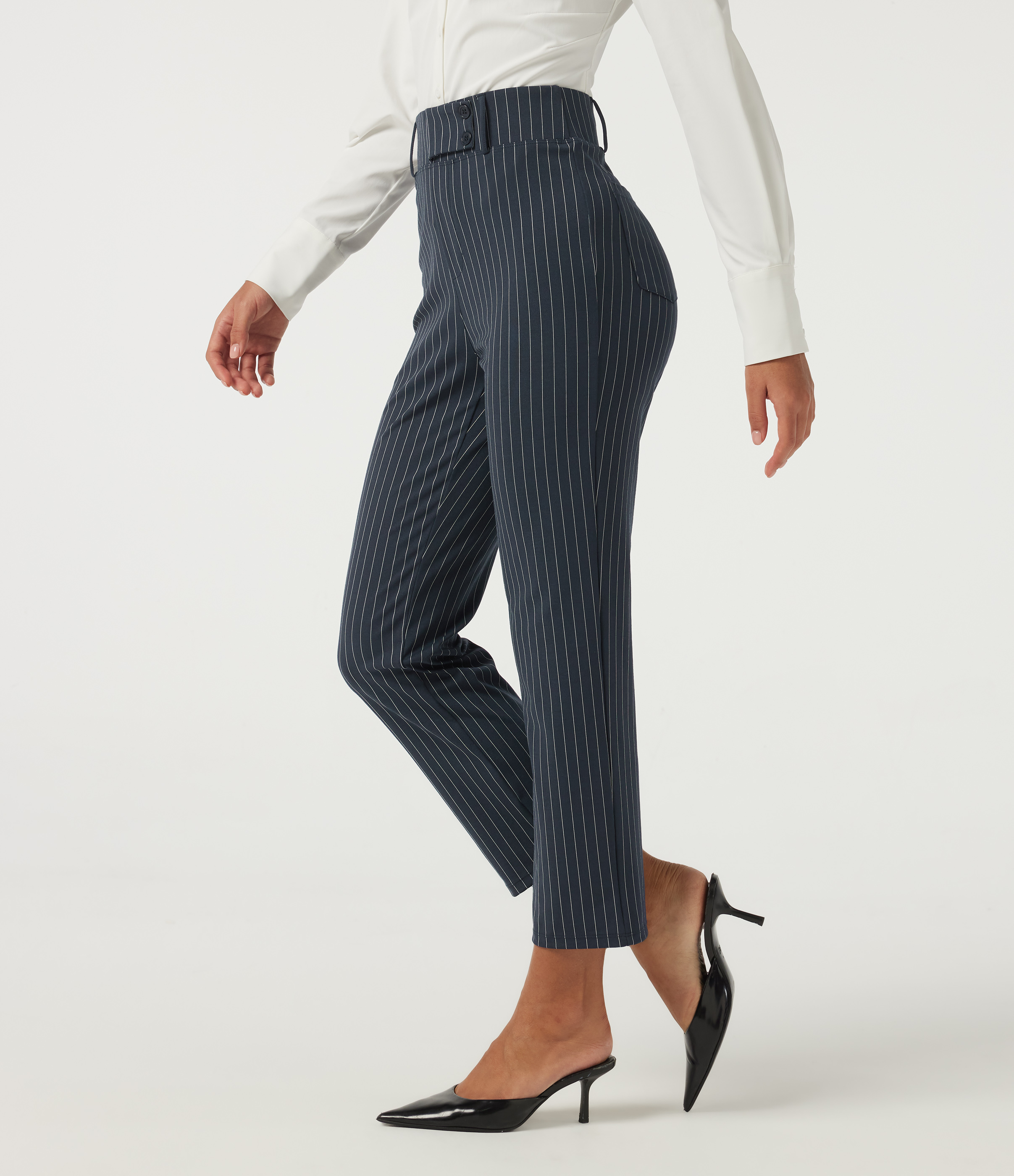 Halara Flex™ High Waisted Tapered Stripe Work Pants with Pockets