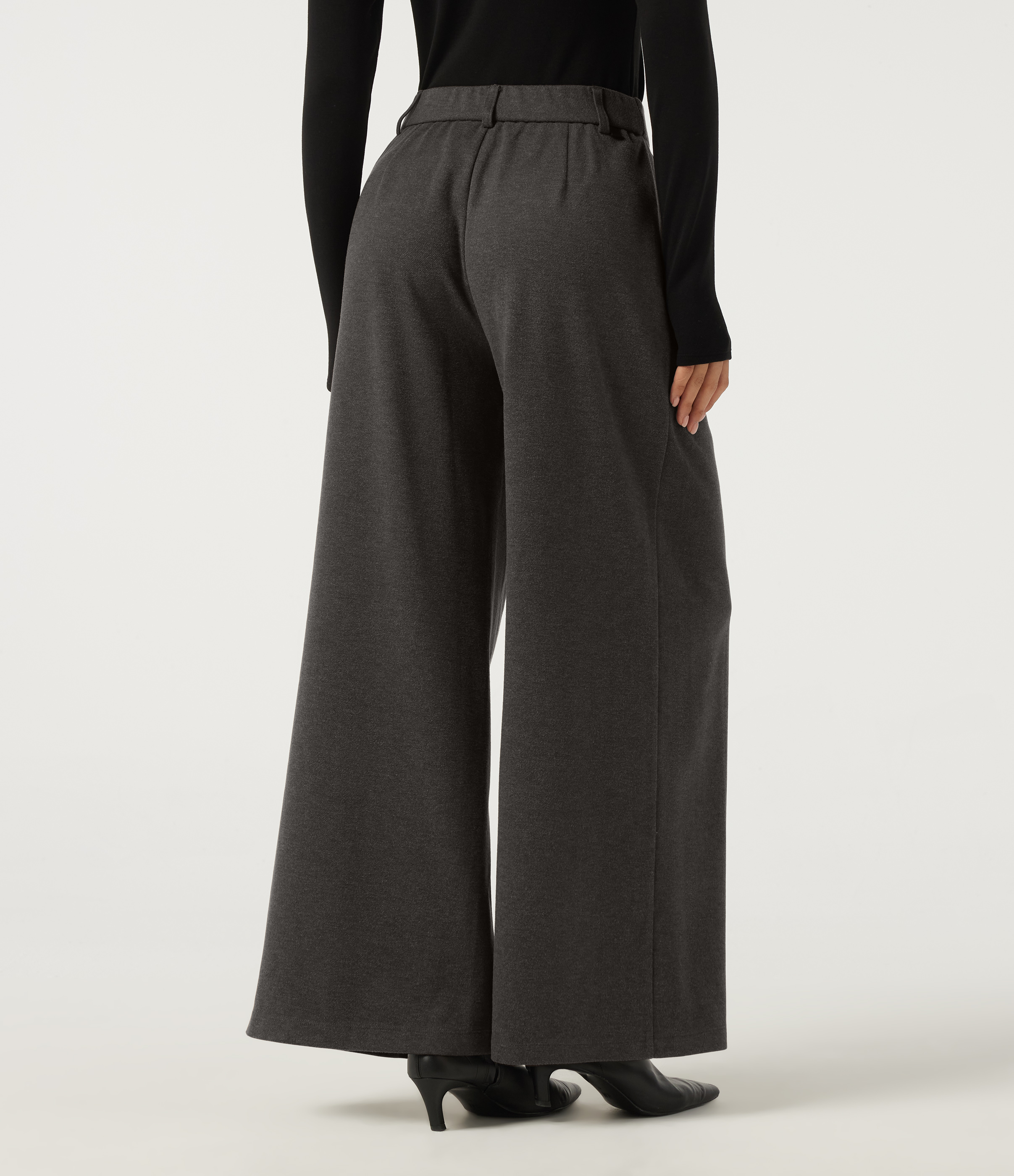Smoked Stone High Waisted Baggy Work Pants with Pockets / 2