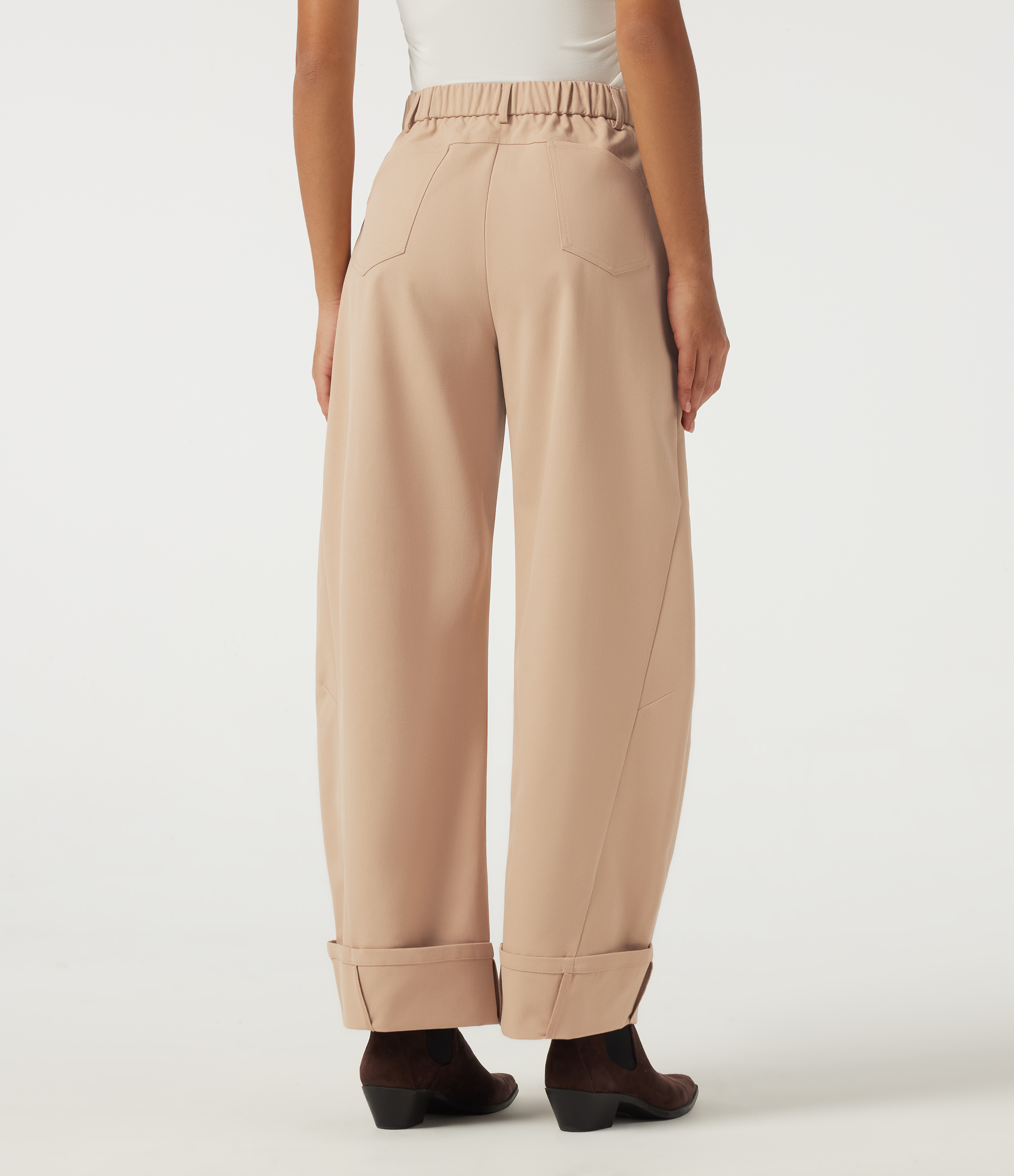 Candied Ginger Lässige Hose mit mittelhohem Bund, mehreren Taschen, gerolltem Saum und geschwungenem Bein / 2
