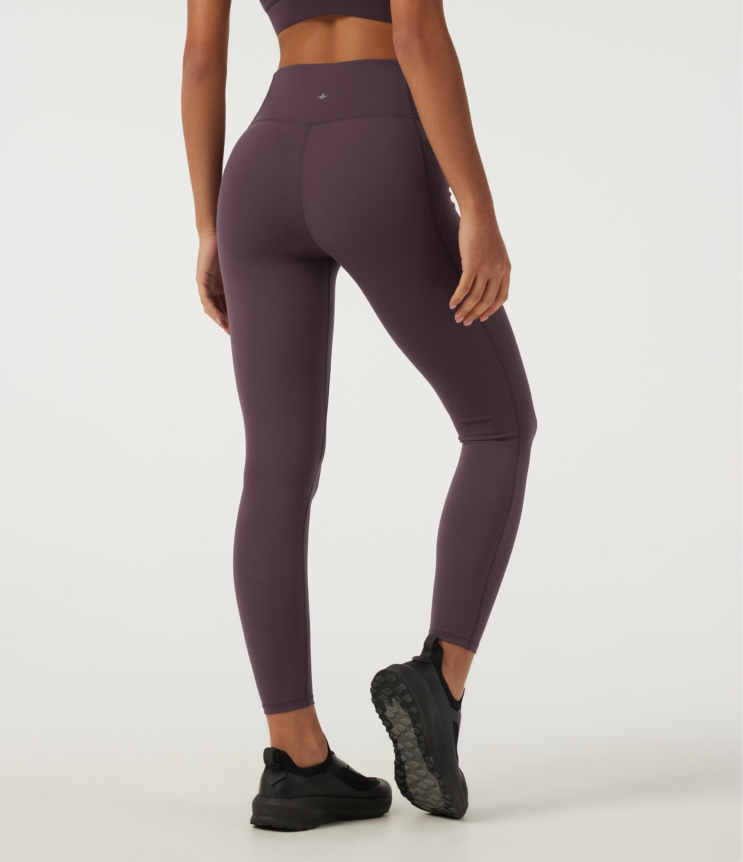 Dusky Evening purple Leggings de corrida de secagem rápida, de cintura alta, com bolsos / 2