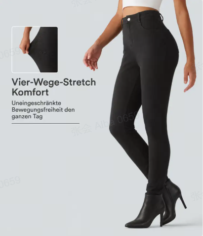 Halara Flex™ – Lässige Skinny-Jeans mit hohem Bund und Taschen