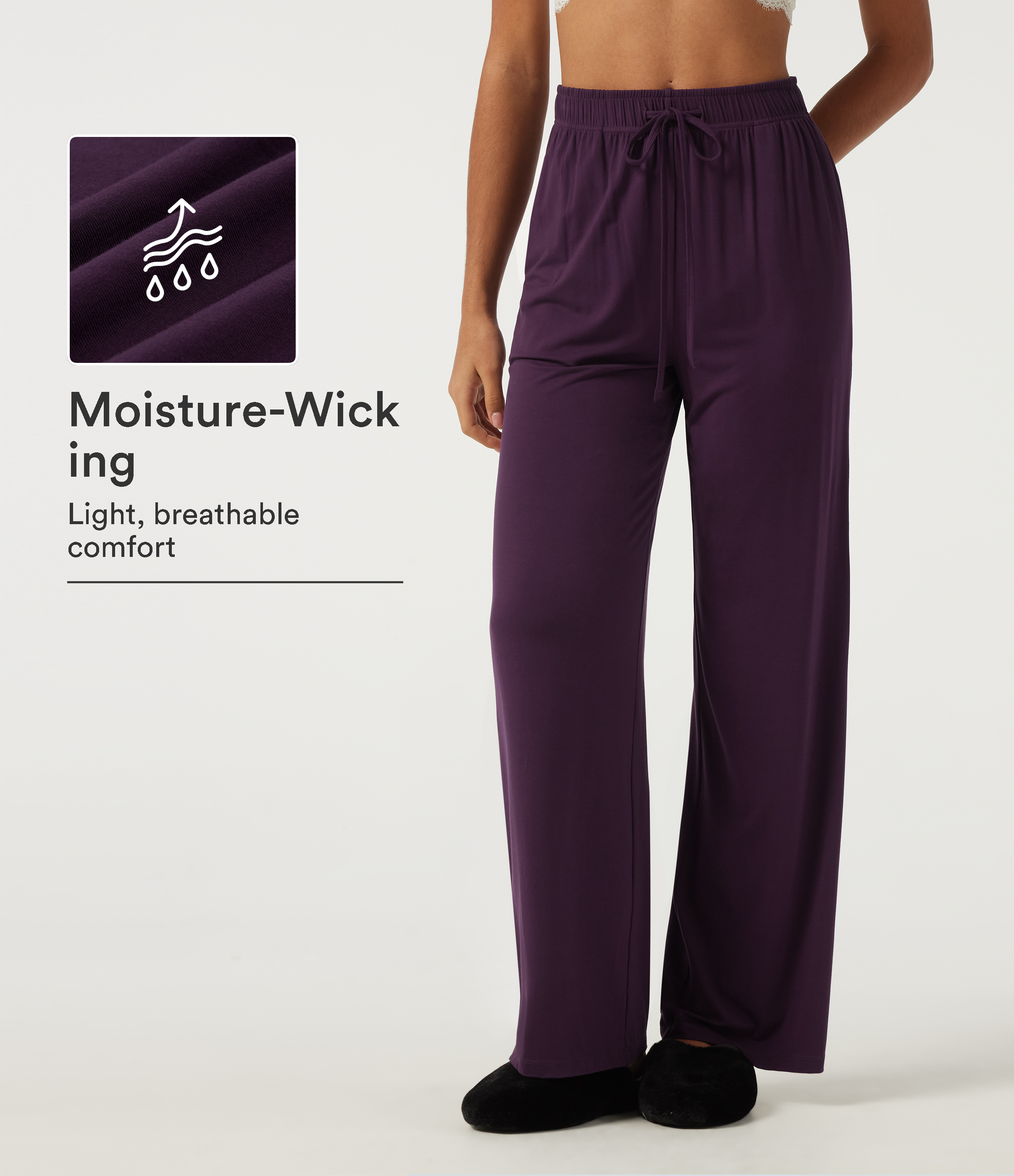 High Waisted Drawstring Straight Leg Casual Sweatpants with Pockets