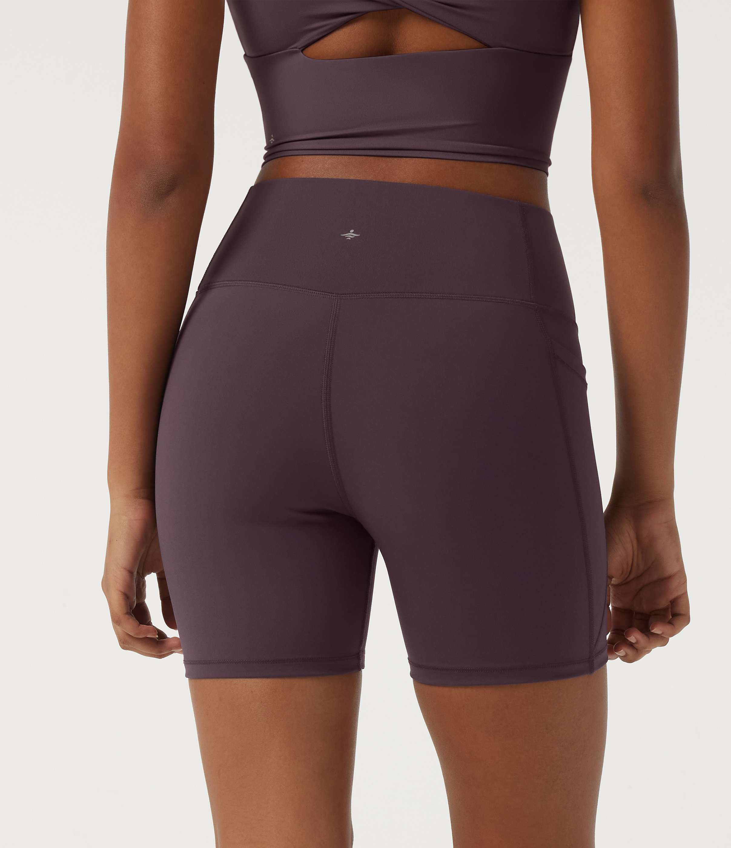 Dusky Evening purple Quick Dry High Waisted Tummy Control Running Bikers 5" with Pockets / 2