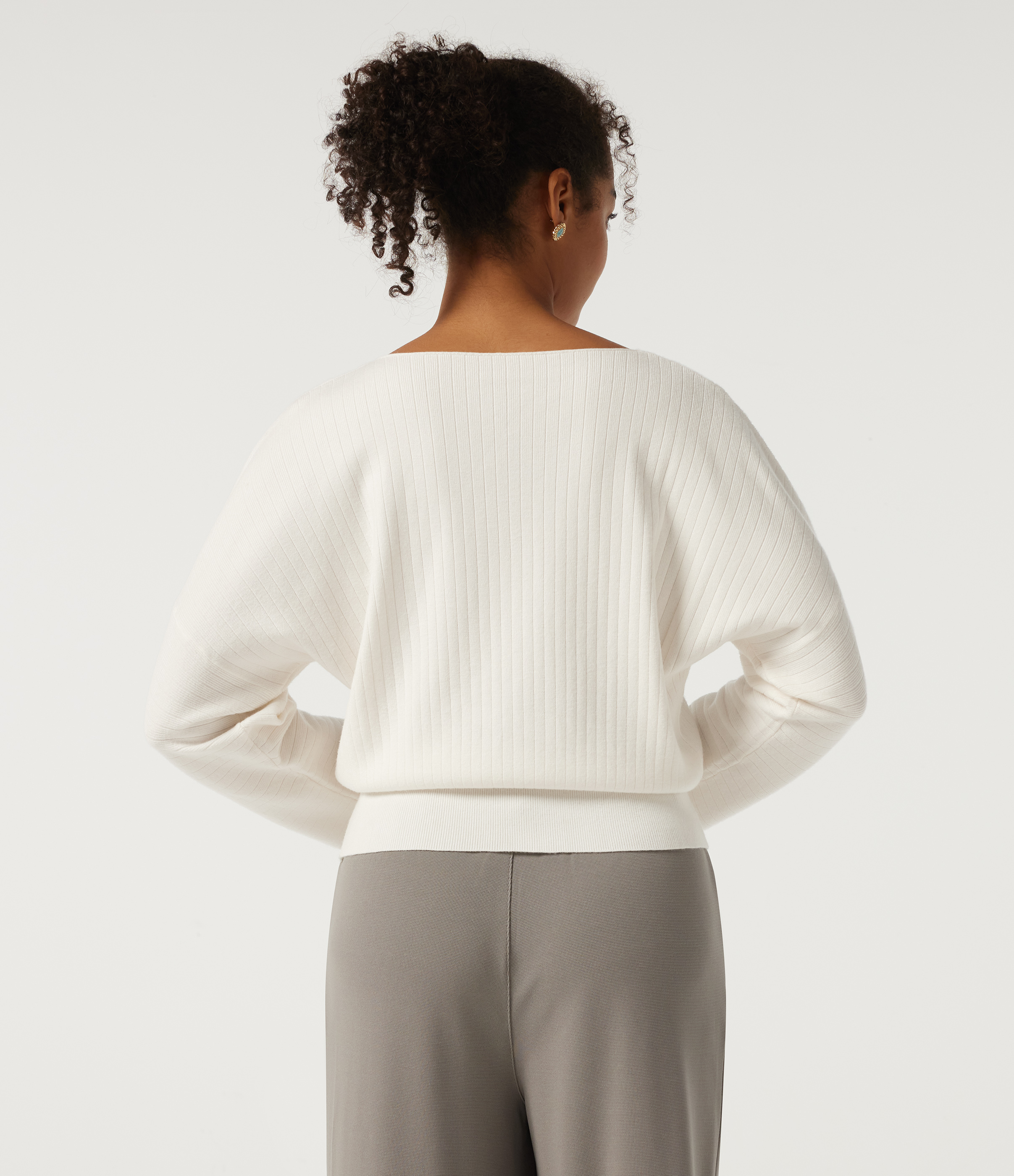 Jet Stream Boat Neck Long Sleeve Work Sweater / 2