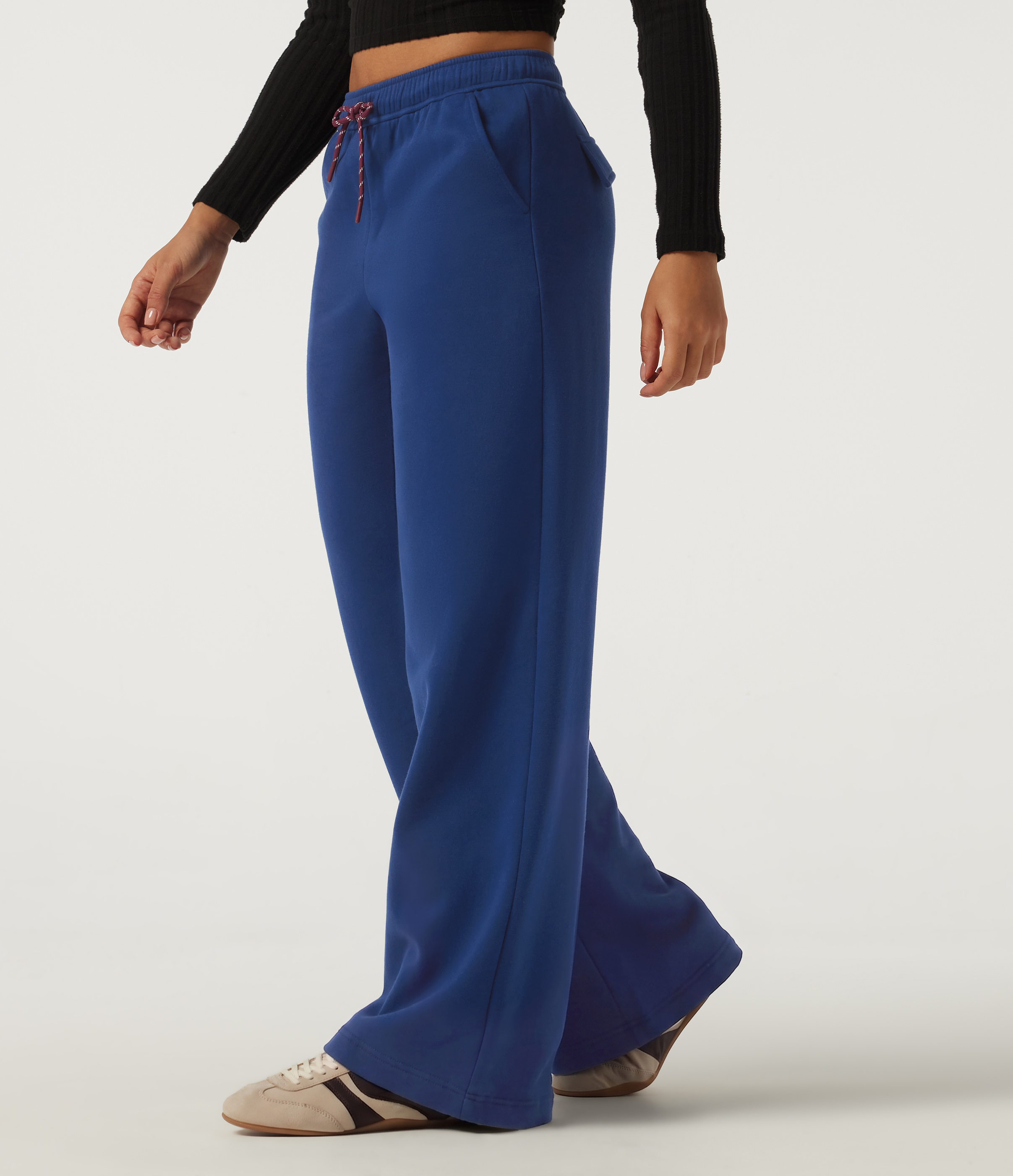 Mid Rise Drawstring Baggy Casual Sweatpants with Pockets