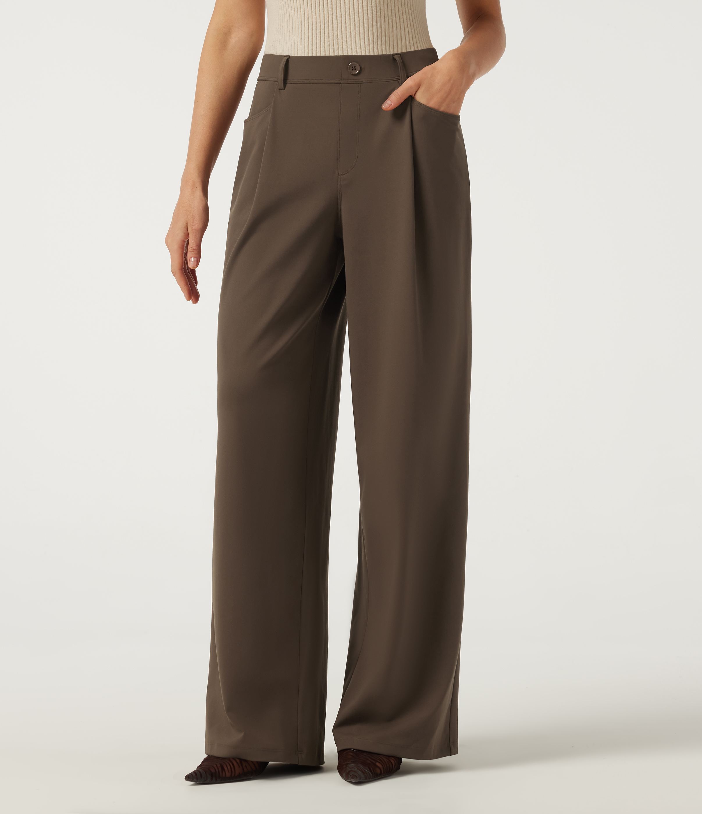 Halara DayStretch™ Mid Rise Baggy Work Pants with Pockets