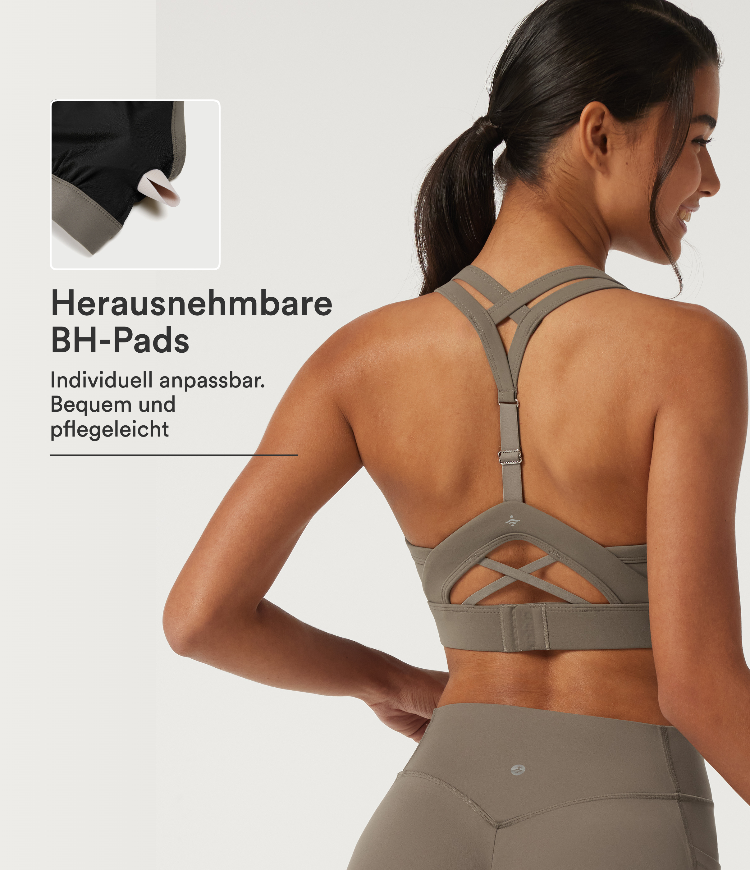 Halara UltraSculpt™ - Sport-BH mit mittlerem Support, U-Ausschnitt und überkreuztem Rückendesign
