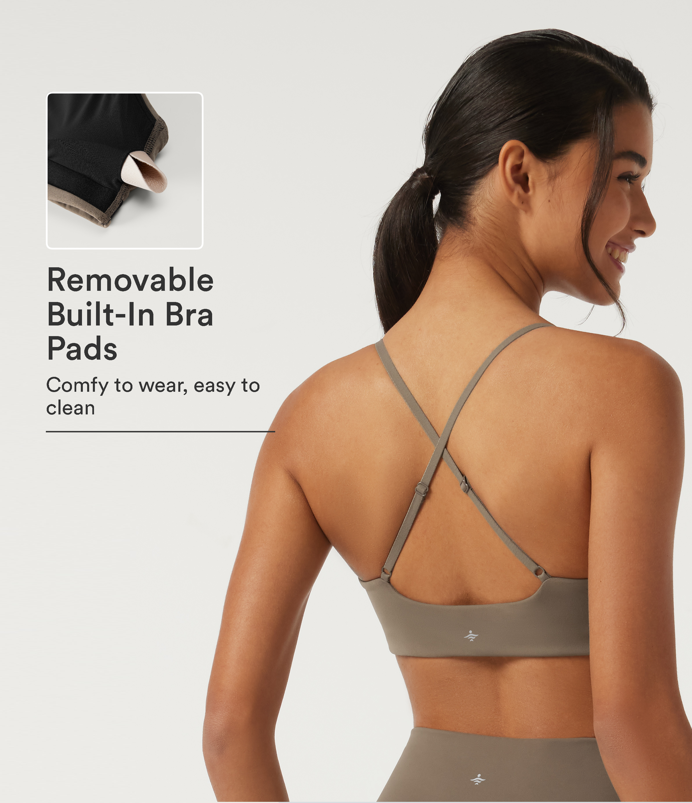 Halara UltraSculpt™ Square Neck Lace Up Yoga Sports Bra with Built-in Bra