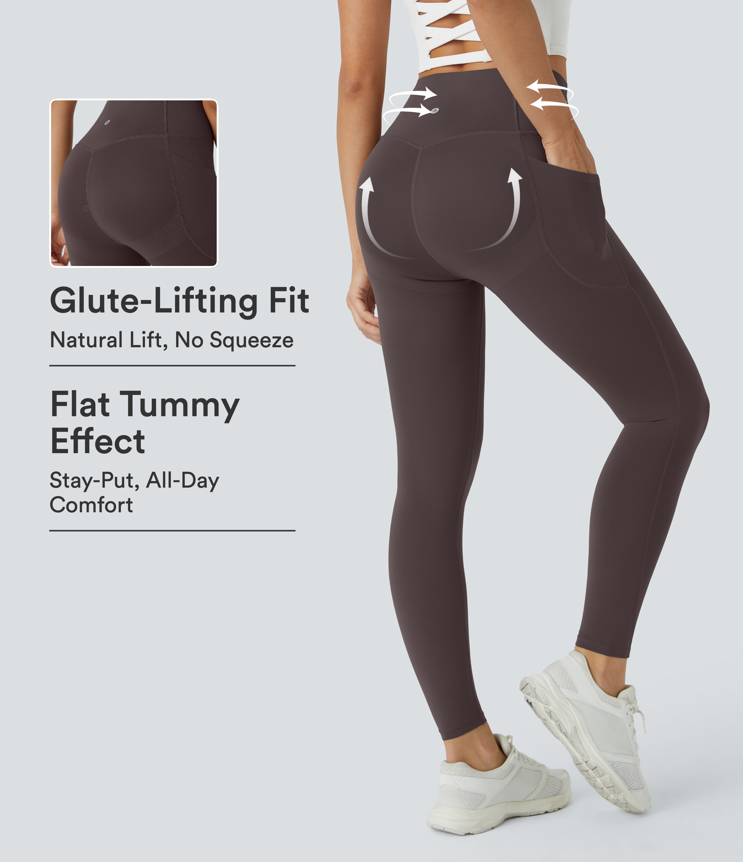 Halara UltraSculpt™ High Waisted Butt Lifting Tummy Control Pocket Shaping Workout Leggings