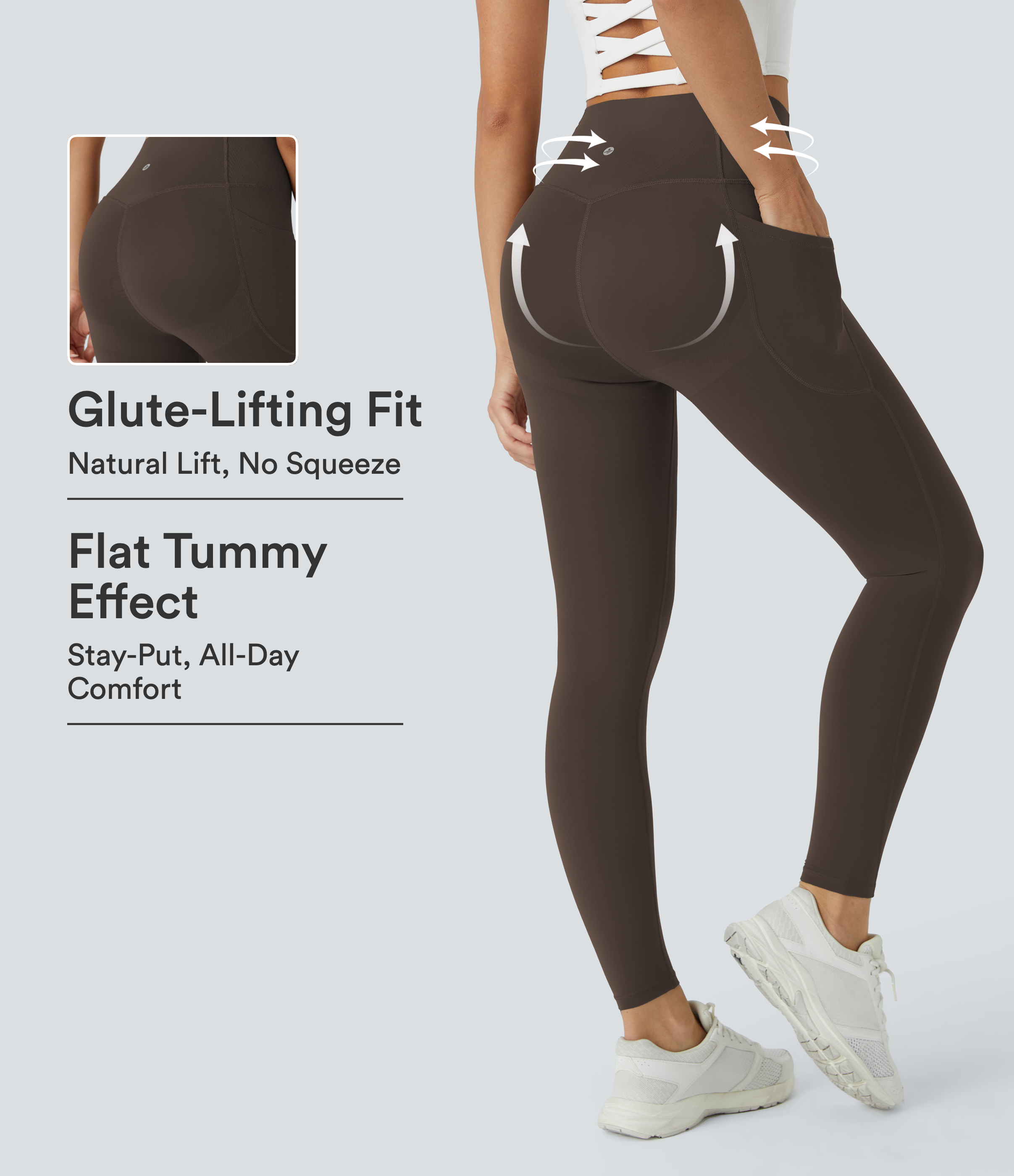 Halara UltraSculpt™ High Waisted Butt Lifting Tummy Control Pocket Shaping Workout Leggings