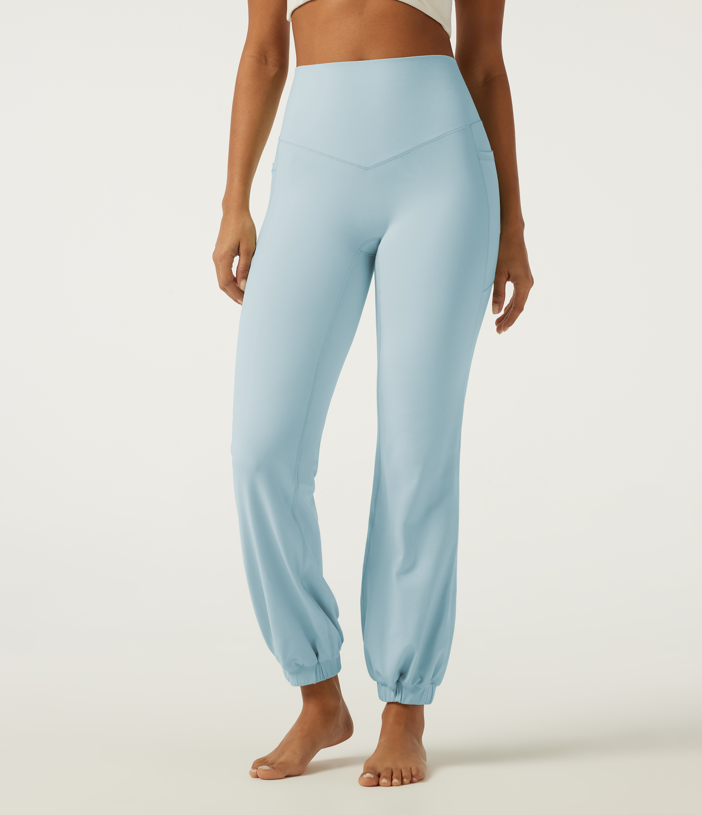 Baby Blue SoftlyZero™ taneční joggery s vysokým pasem a zeštíhlující kontrolou břicha, s kapsami / 2
