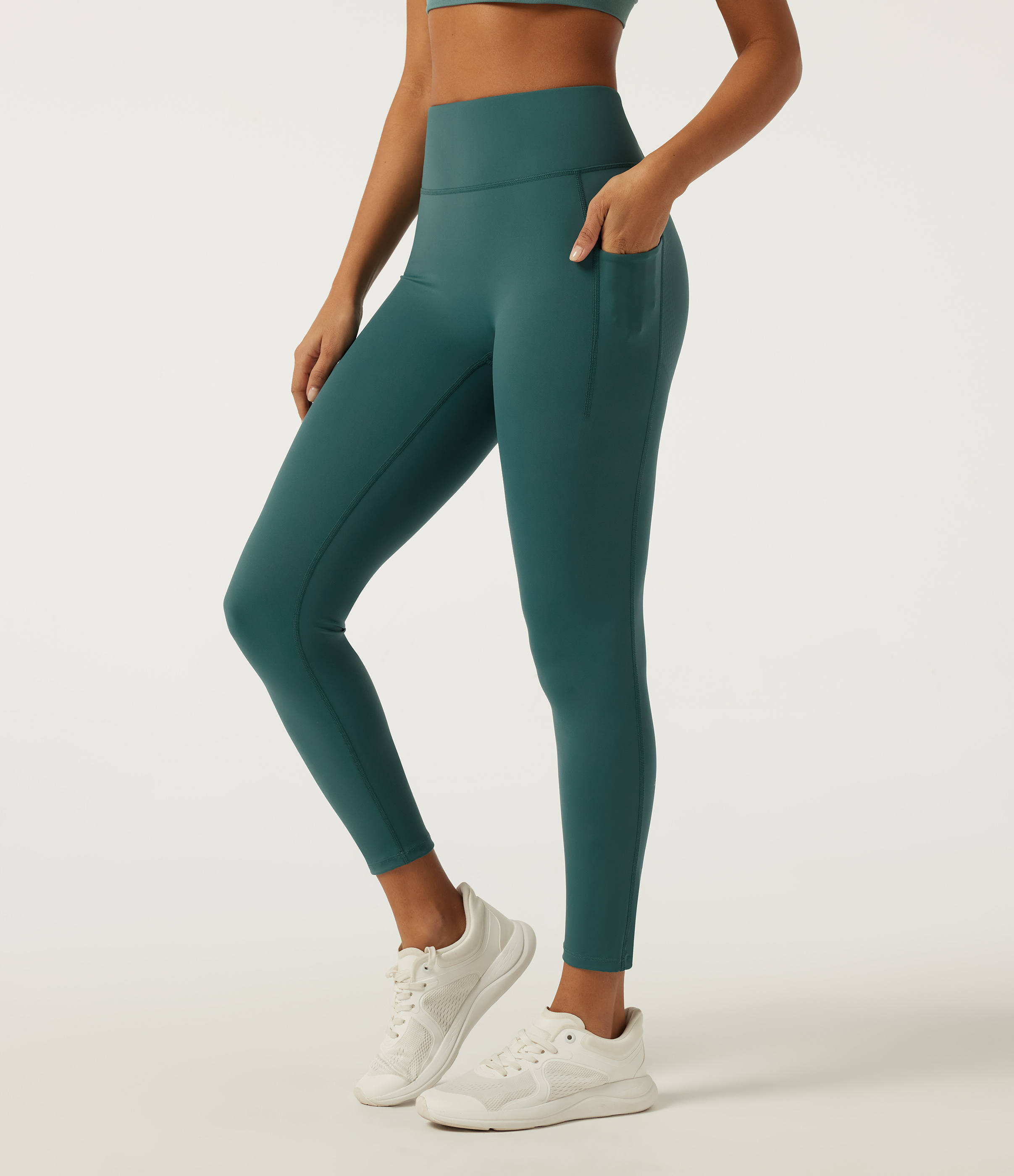 Speedwave™ Air High Waisted Skinny Contrast Mesh Running Leggings with Pockets