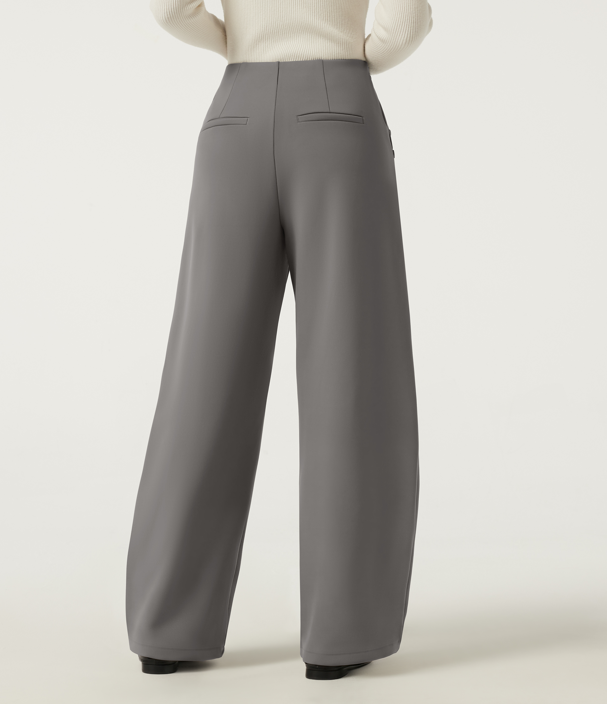 Silent Storm Mid Rise Barrel Leg Fleece Work Pants with Pockets / 2