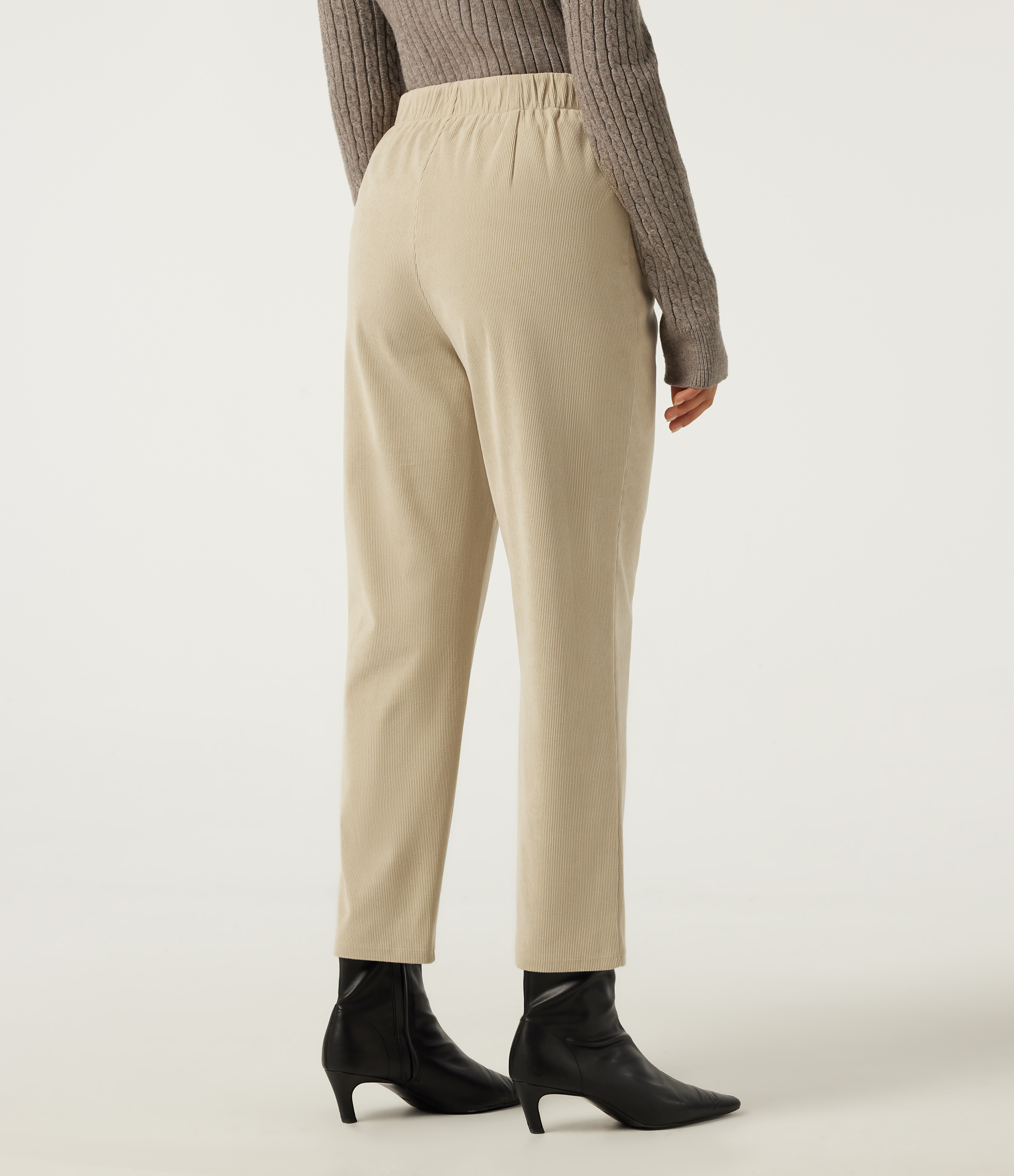 Brown Rice High Waisted Tapered Casual Corduroy Pants with Pockets / 2