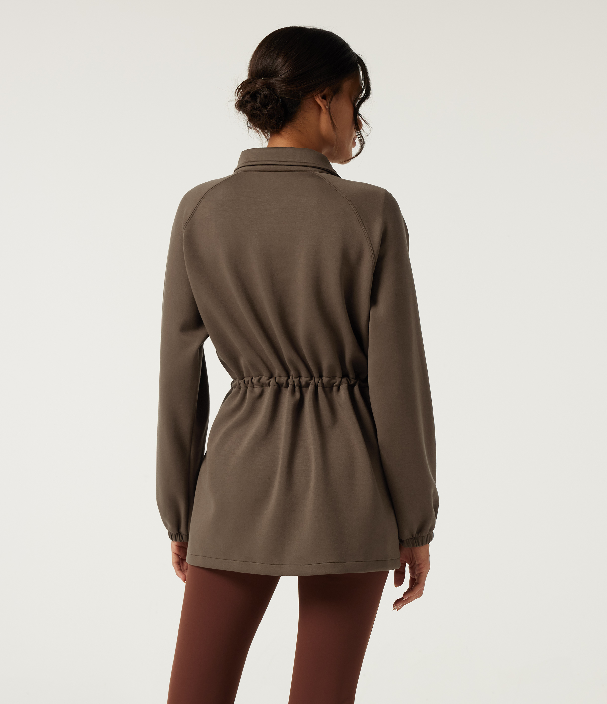 Beech Stand Collar Drawstring Long Sleeve Work Jacket / 2