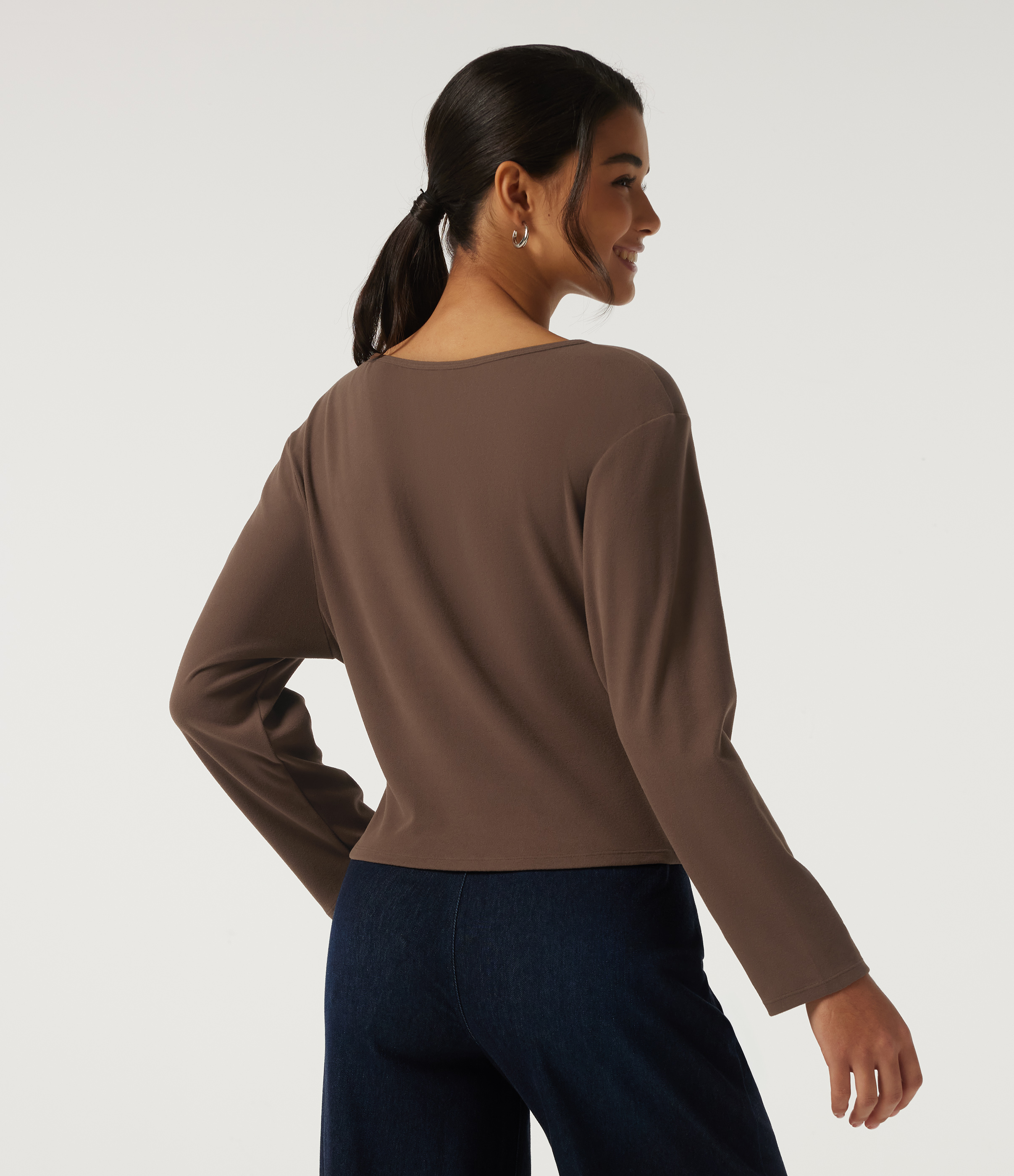 Carafe Boat Neck Long Sleeve Casual Top / 2