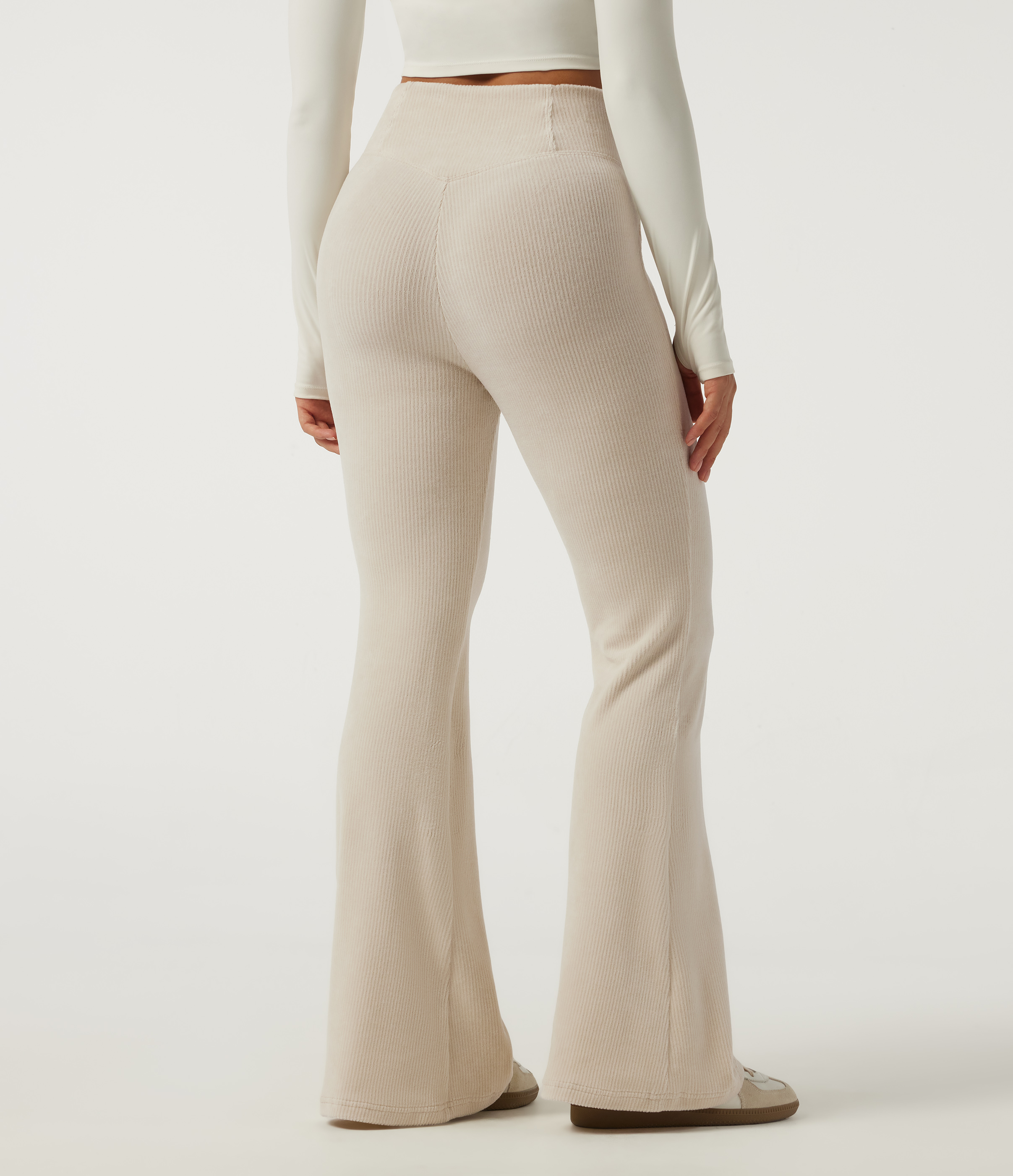 Creamsicle High Waisted Crossover Flare Corduroy Casual Pants with Pockets / 2