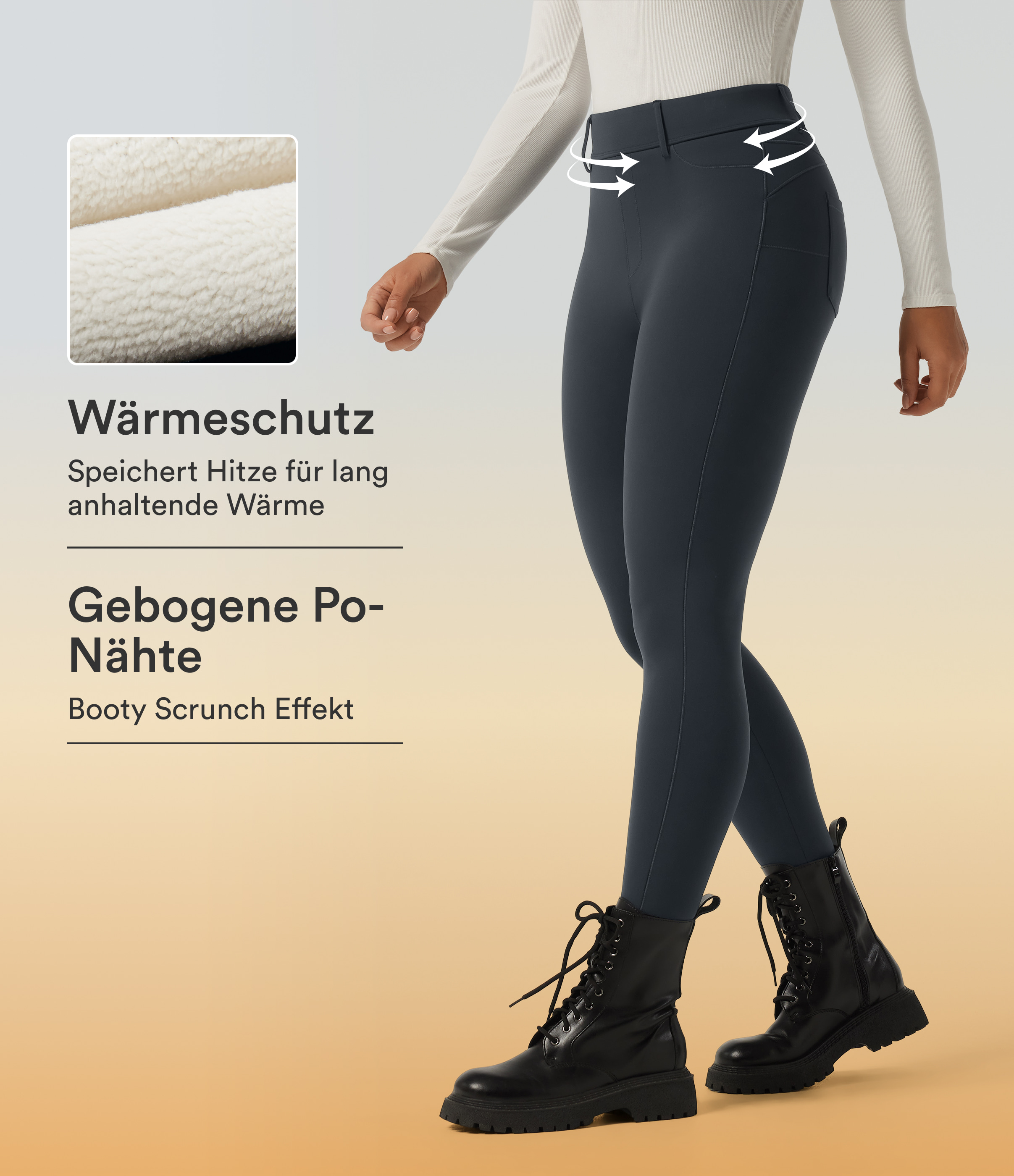 Halara UltraSculpt™ Extra Heat - Lässige Leggings mit hohem Bund und Gesäßtaschen - skinny fit