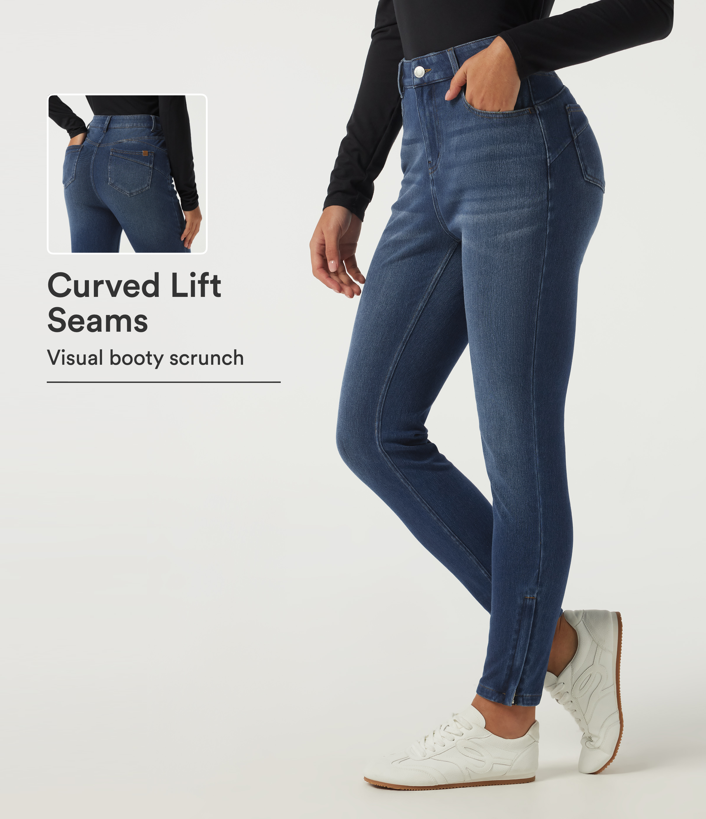 Halara Flex™ High Waisted Casual Cotton Jeans with Pockets