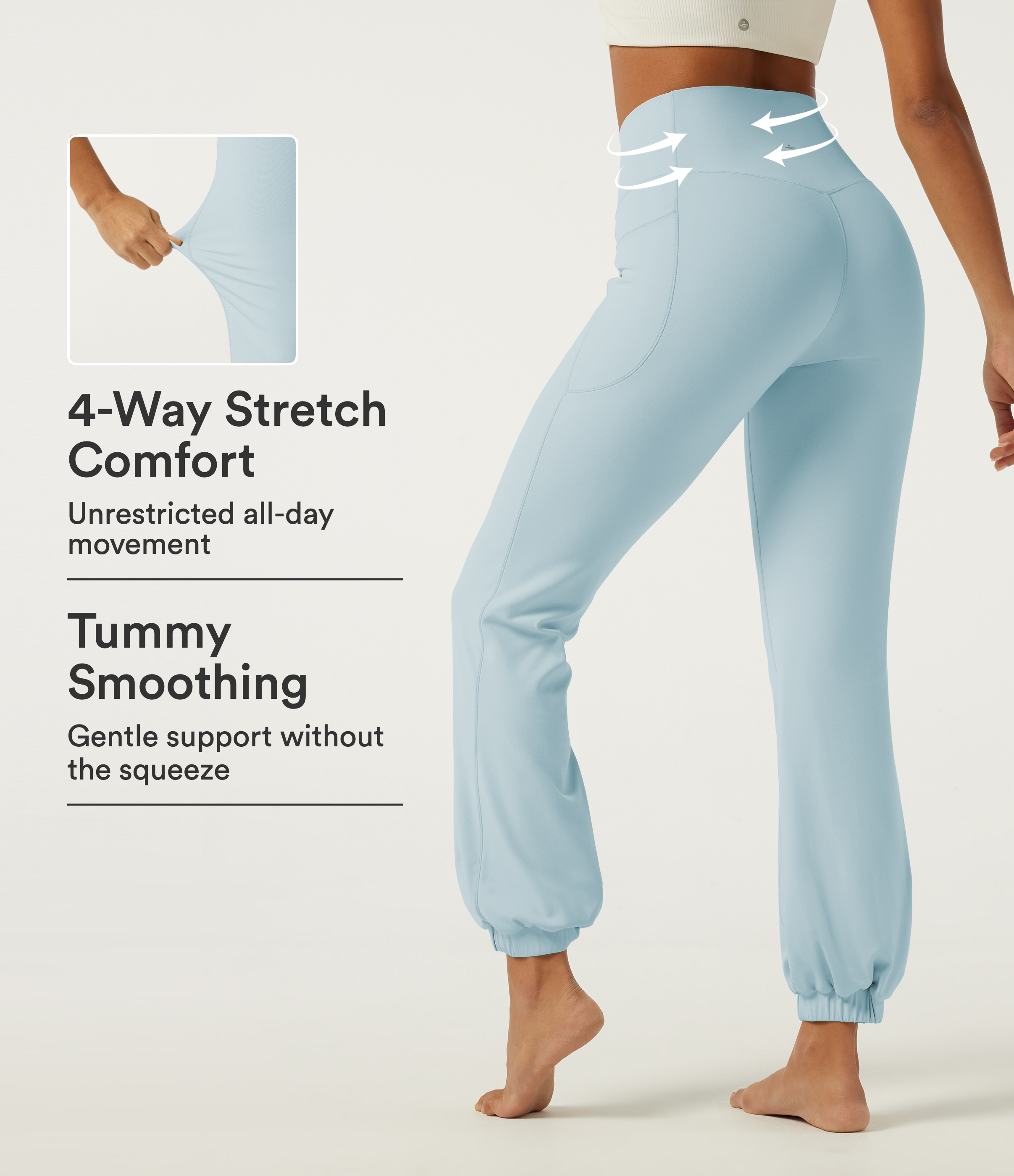 SoftlyZero™ High Waisted Tummy Control Dance Joggers with Pockets