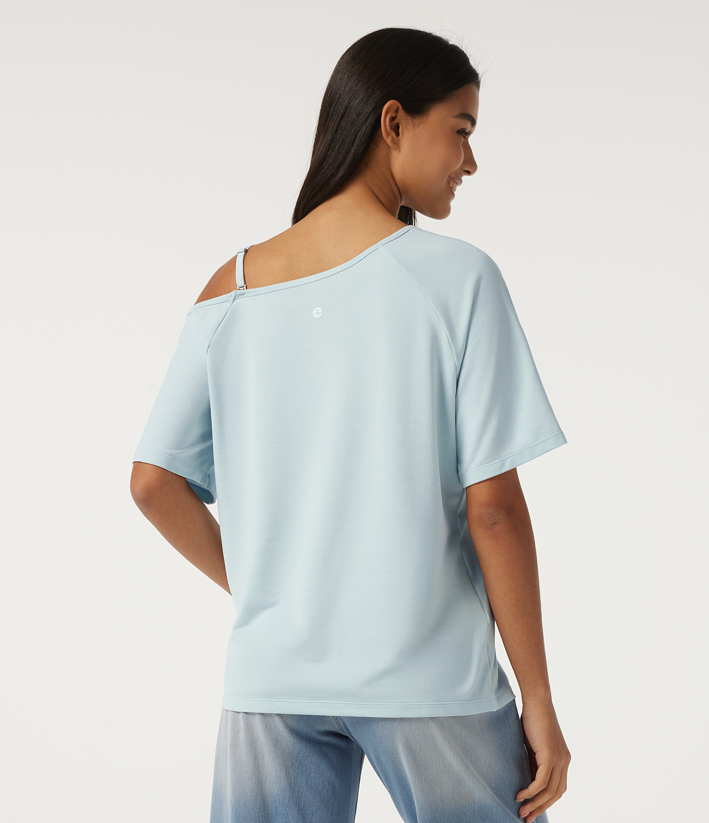 Daybreak Tide One Shoulder Raglan Short Sleeve Casual T-Shirt / 2