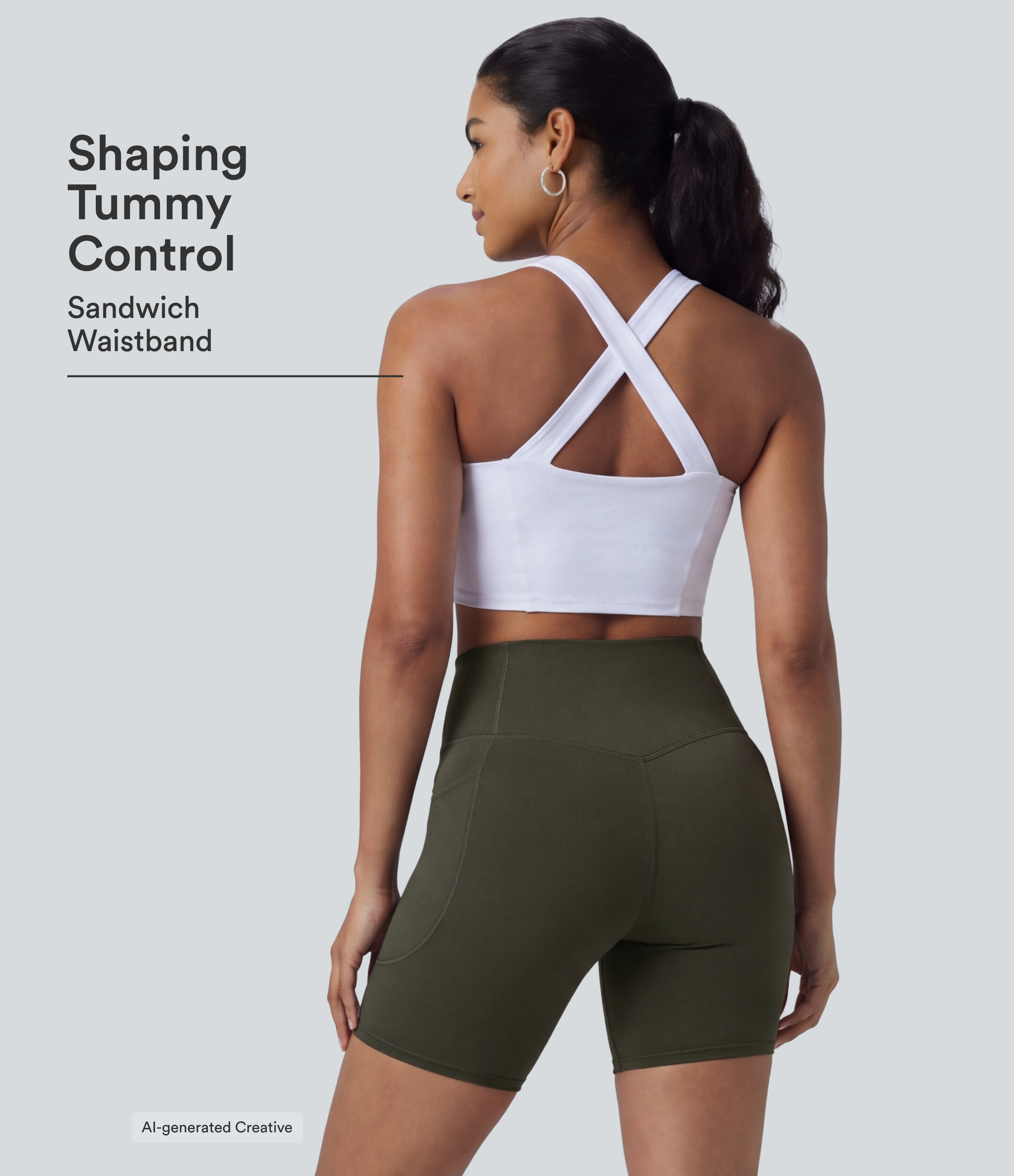 Halara UltraSculpt™ High Waisted Tummy Control Pocket Shaping Training Biker Shorts 7''