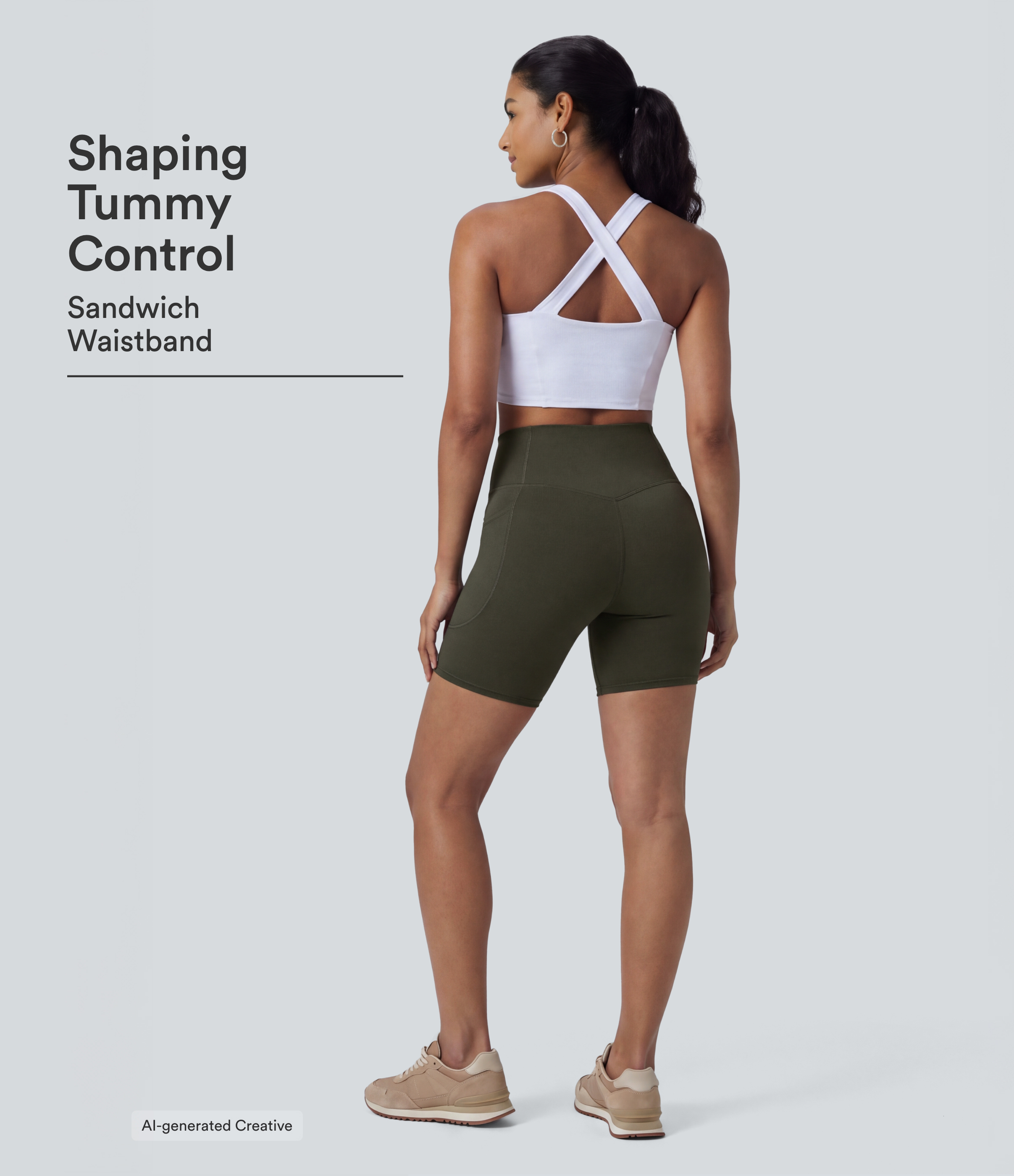 Halara UltraSculpt™ High Waisted Tummy Control Pocket Shaping Training Biker Shorts 7''