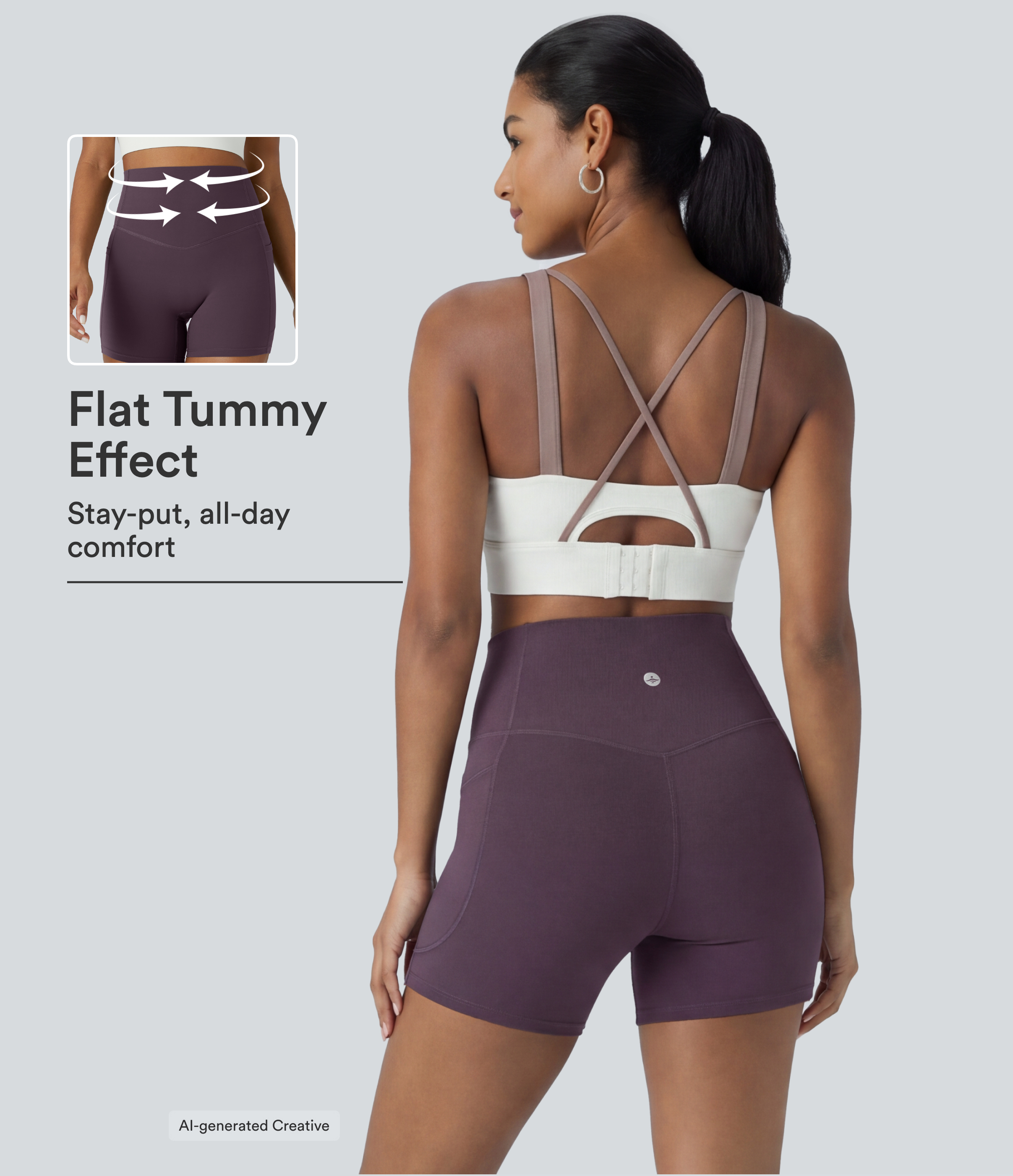 Halara UltraSculpt™ High Waisted Tummy Control Side Pocket Shaping Training Biker Shorts 5''