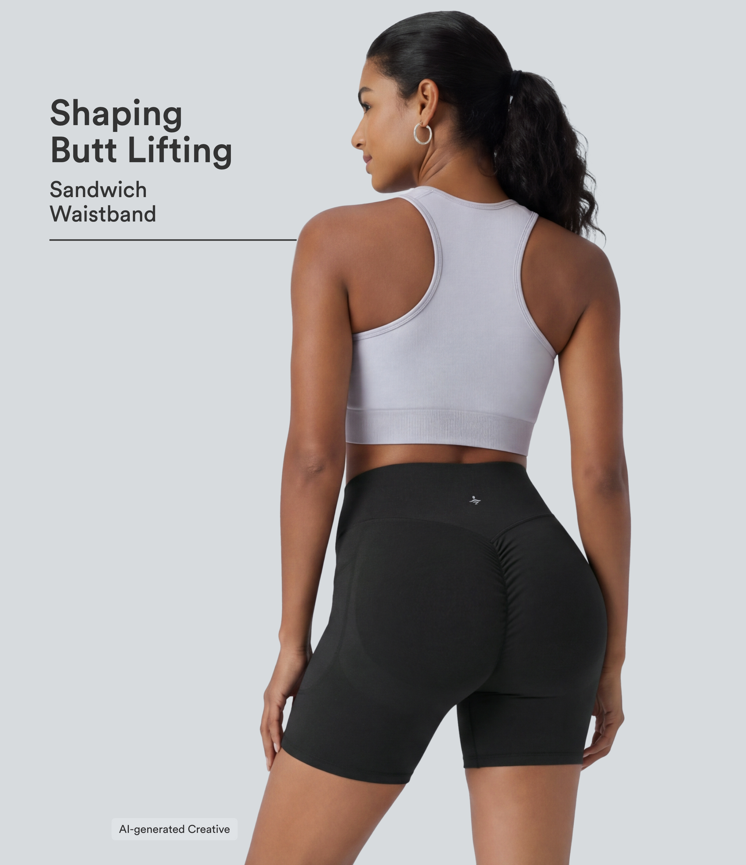 Halara UltraSculpt™ High Waisted Scrunch Butt Lifting Tummy Control Pocket Shaping Workout Biker Shorts 5''