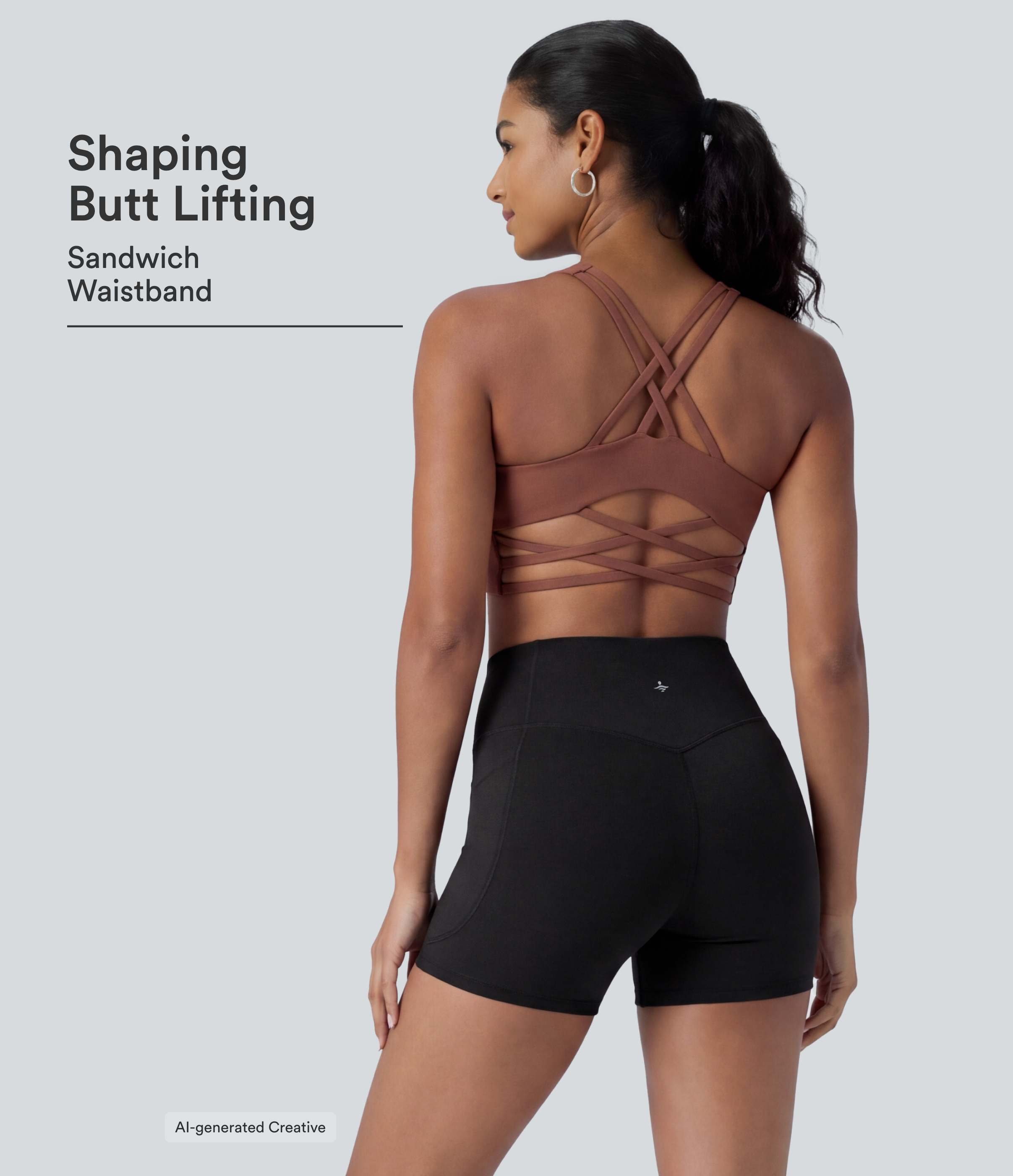 Halara UltraSculpt™ High Waisted Tummy Control Pocket Shaping Training Biker Shorts 3''