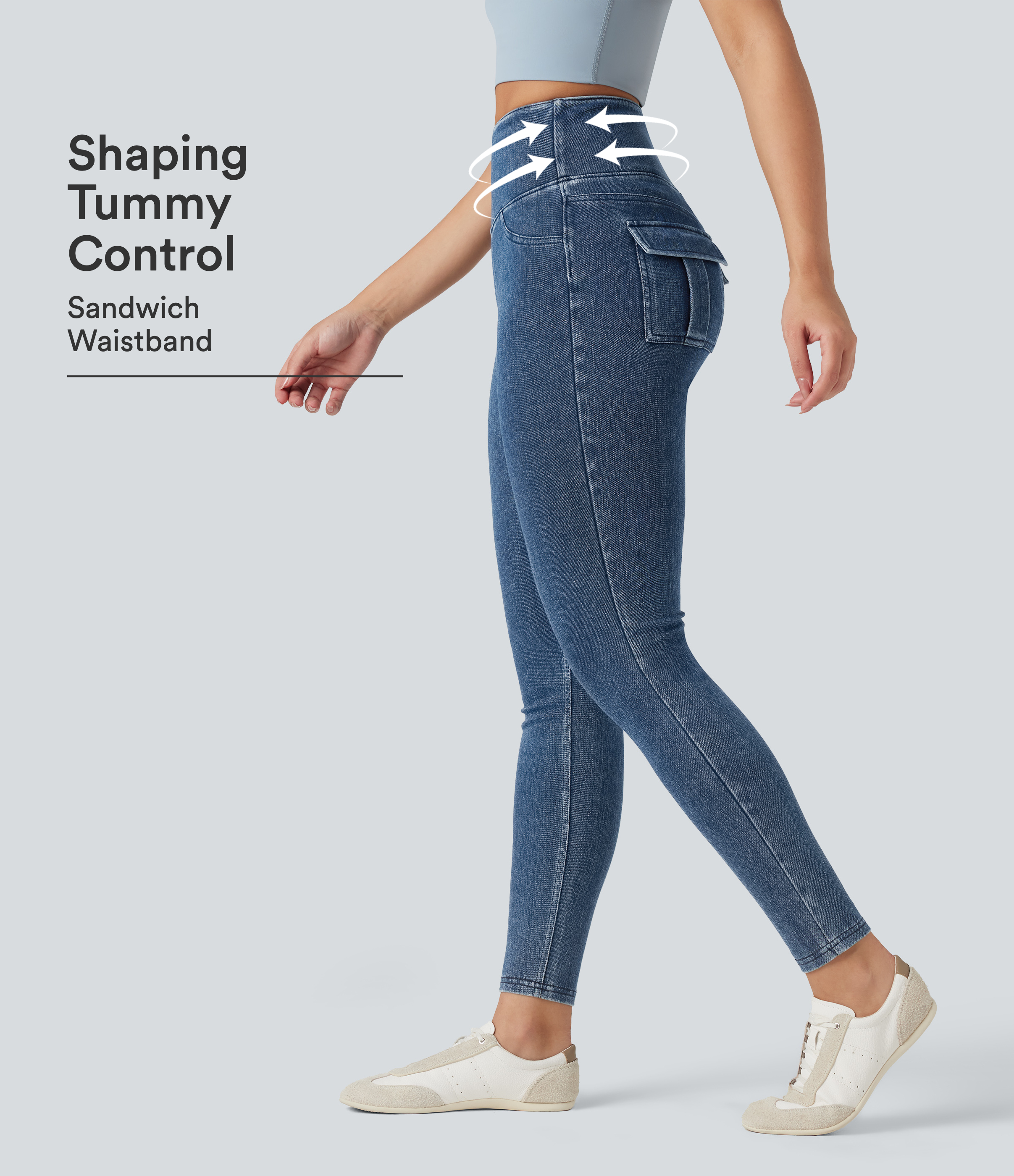 Halara Flex™ High Waisted Shaping Tummy Control  Casual Jegging with Pockets
