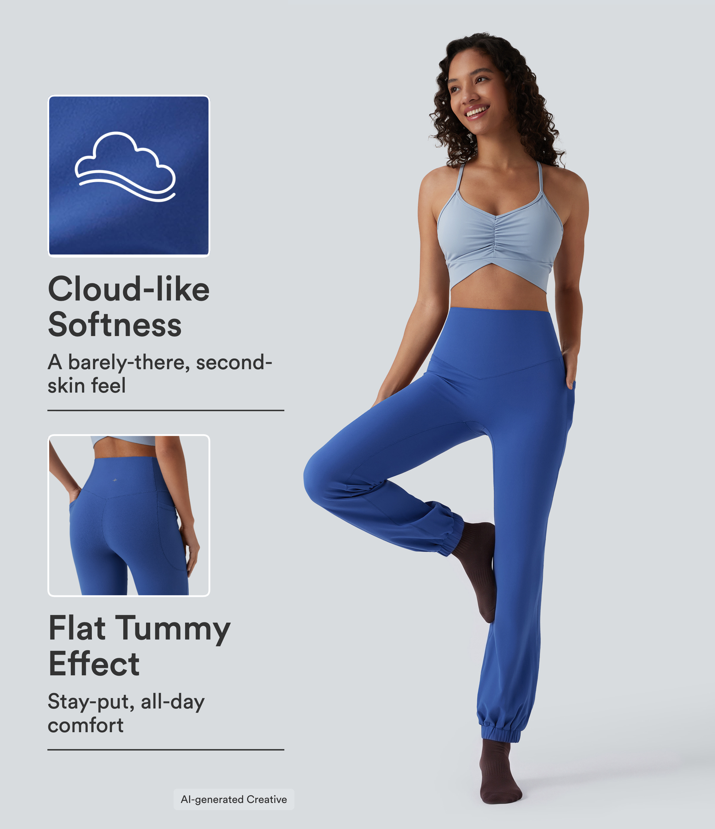 SoftlyZero™ High Waisted Tummy Control Dance Balloon Joggers with Pockets