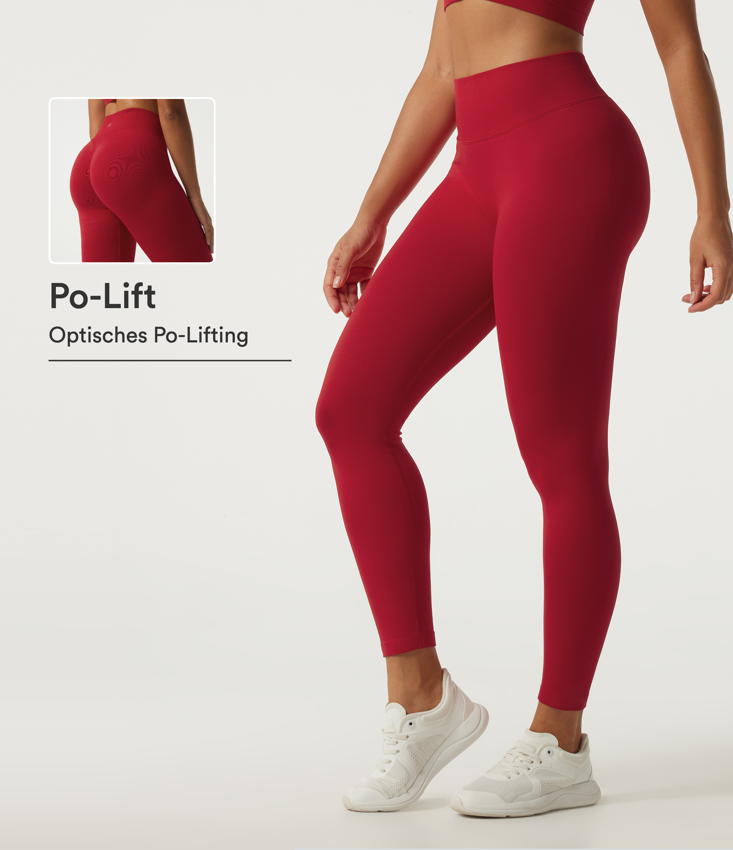Nahtlose Yoga-Leggings mit hohem Bund