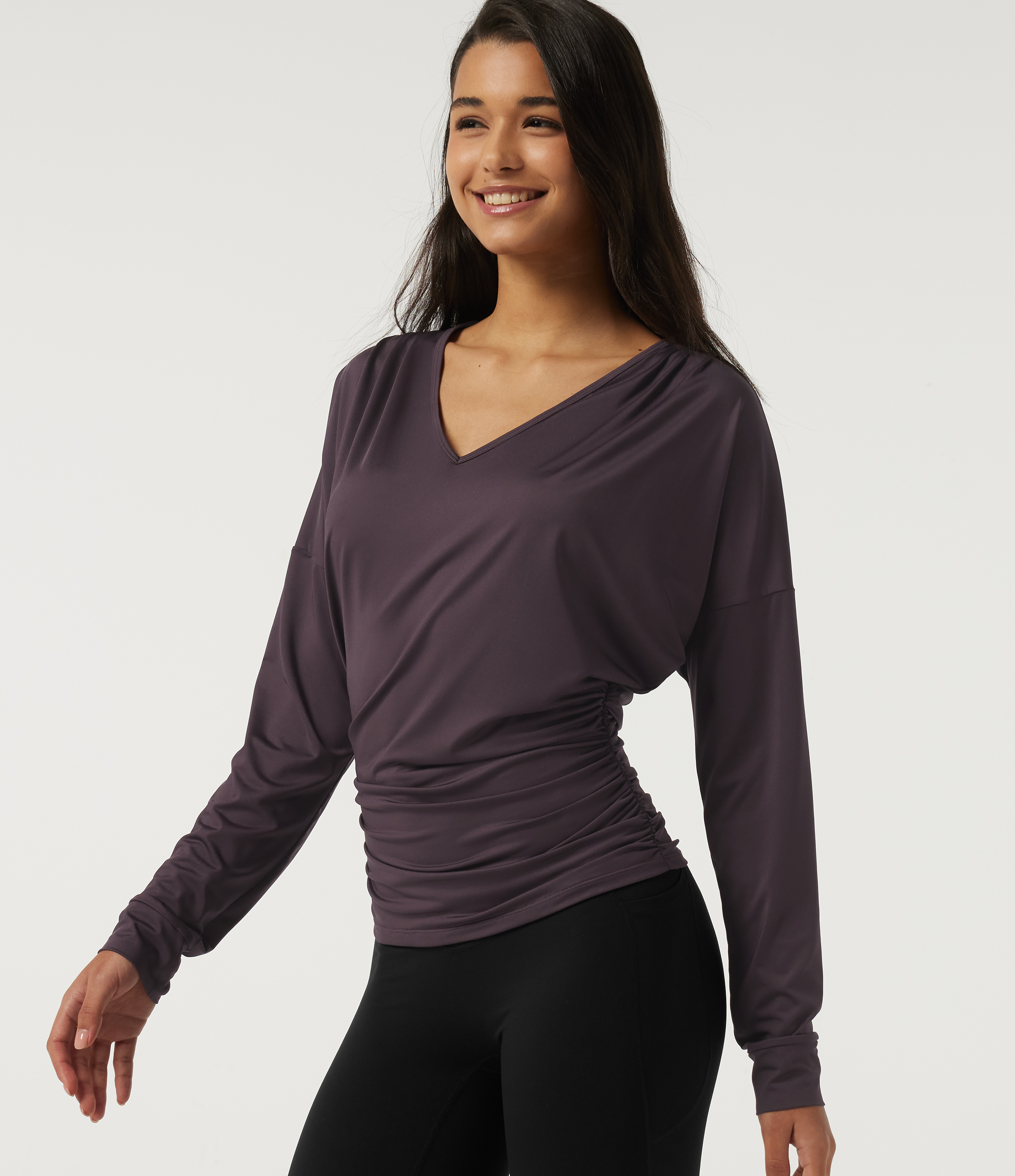 Deep V Neck Long Sleeve Yoga Sports Top