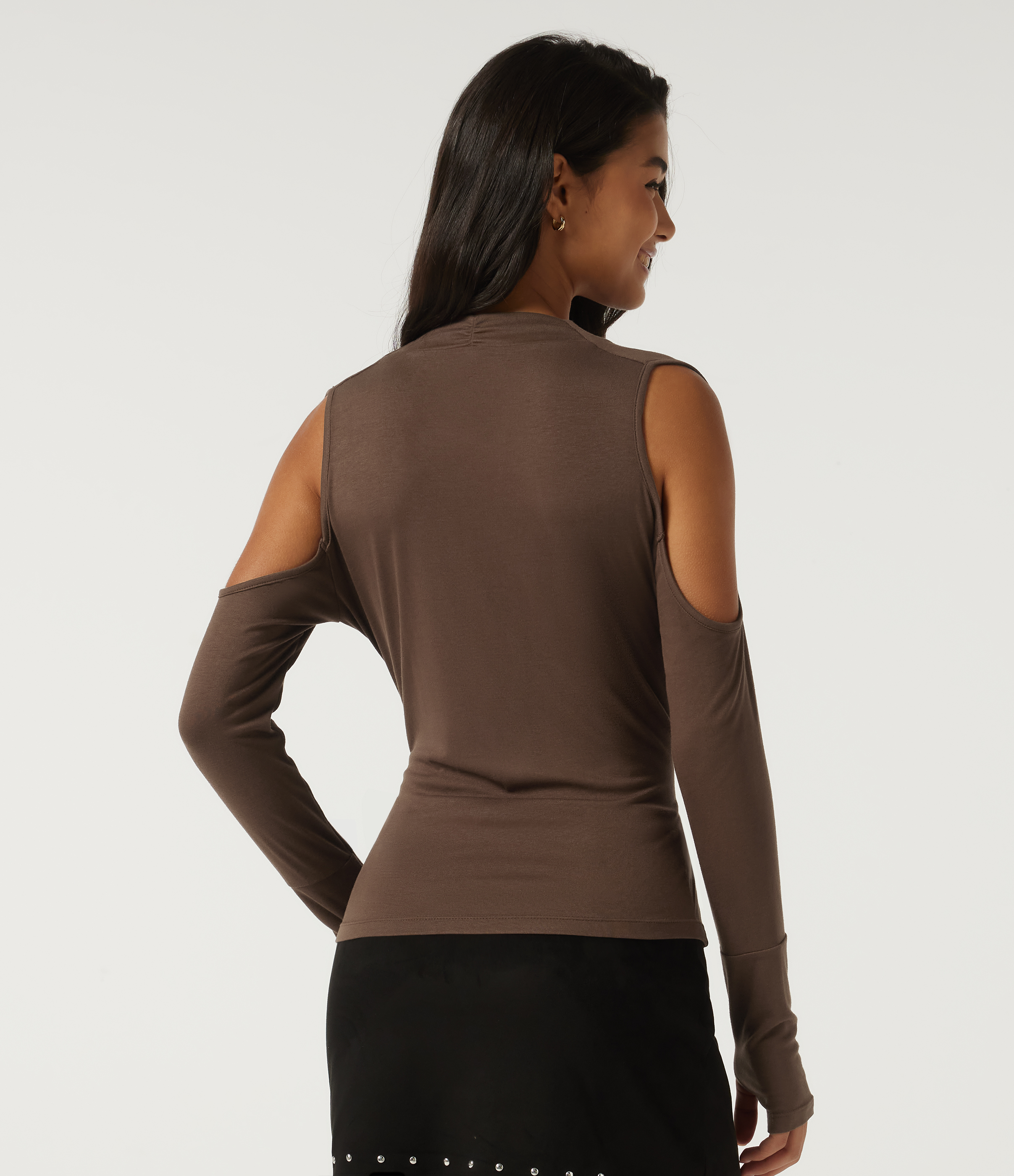 Fondue Fudge Cowl Neck Long Sleeve Casual Top / 2