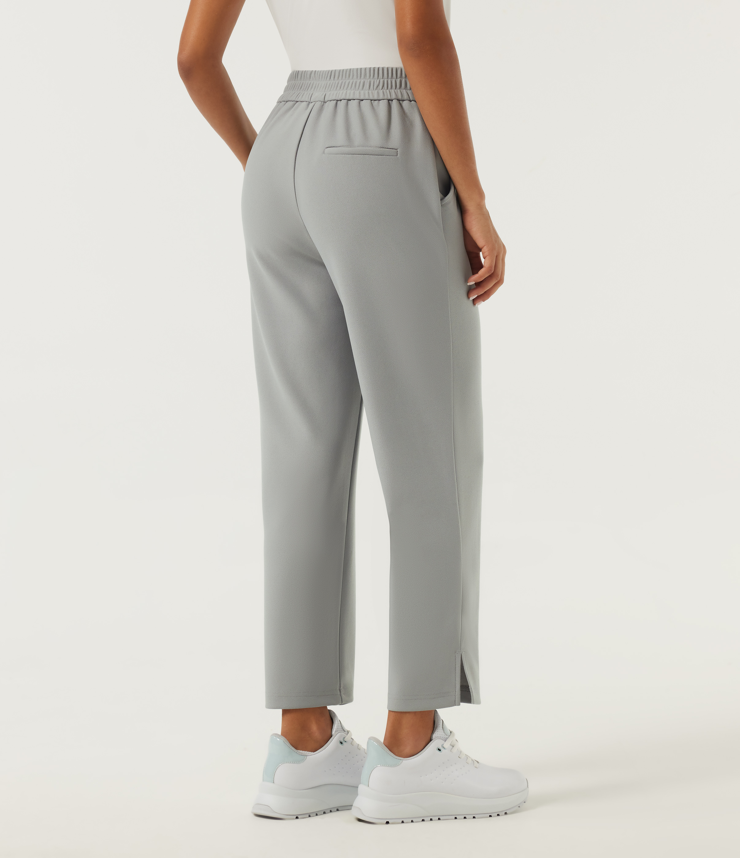 Forest Fog High Waisted Straight Leg Golf Pants with Pockets-Golf Tee / 2