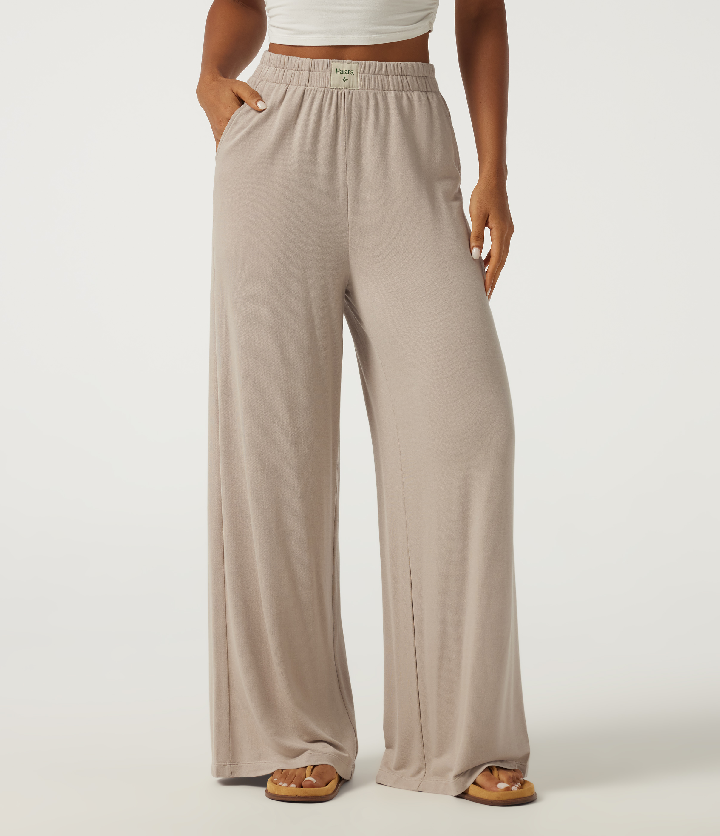 High Waisted Baggy Lounge Bottoms with Pockets