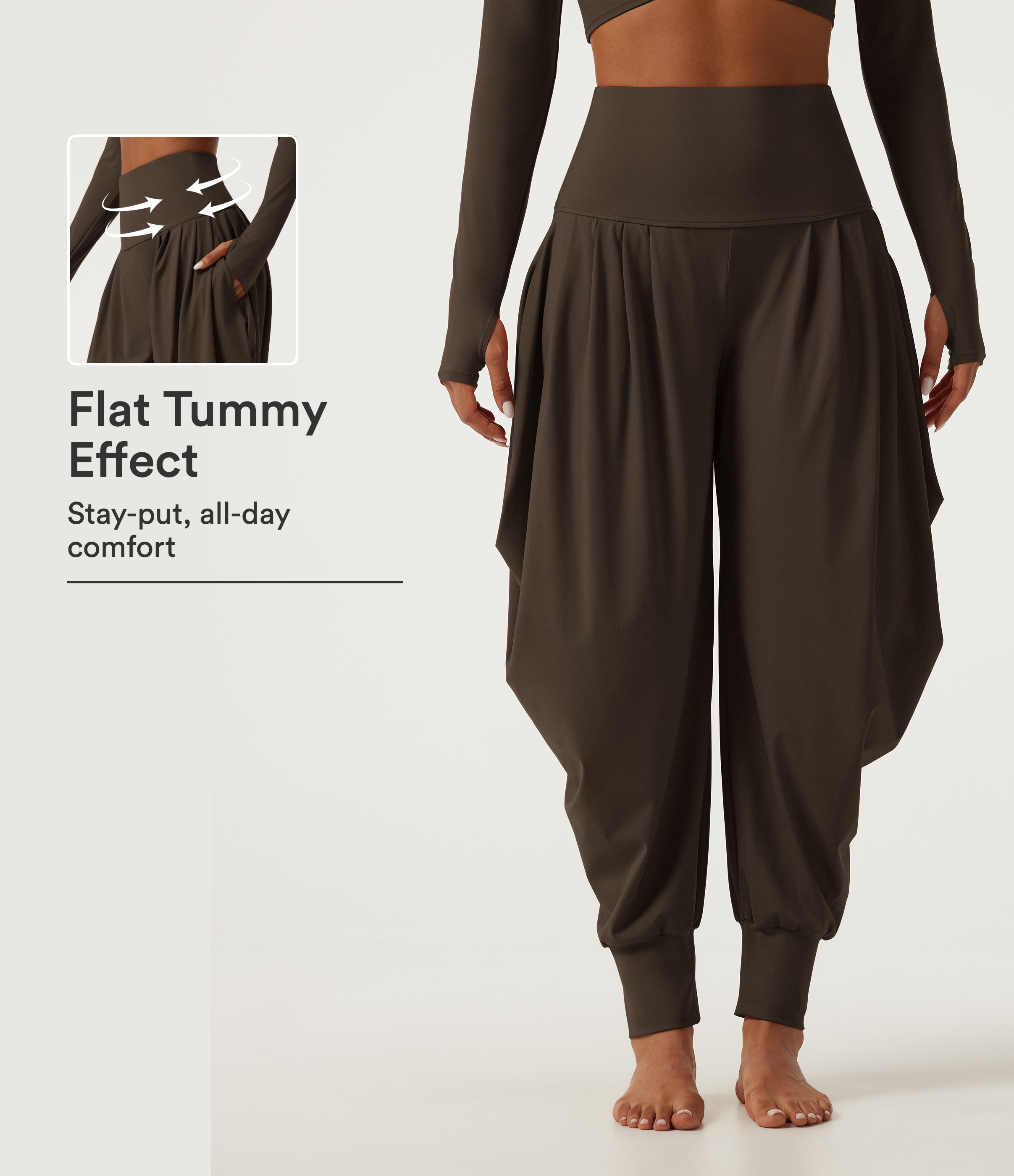 SoftlyZero™ Airy joggers de baile de talle alto, con efecto stacked InstantCool y bolsillos