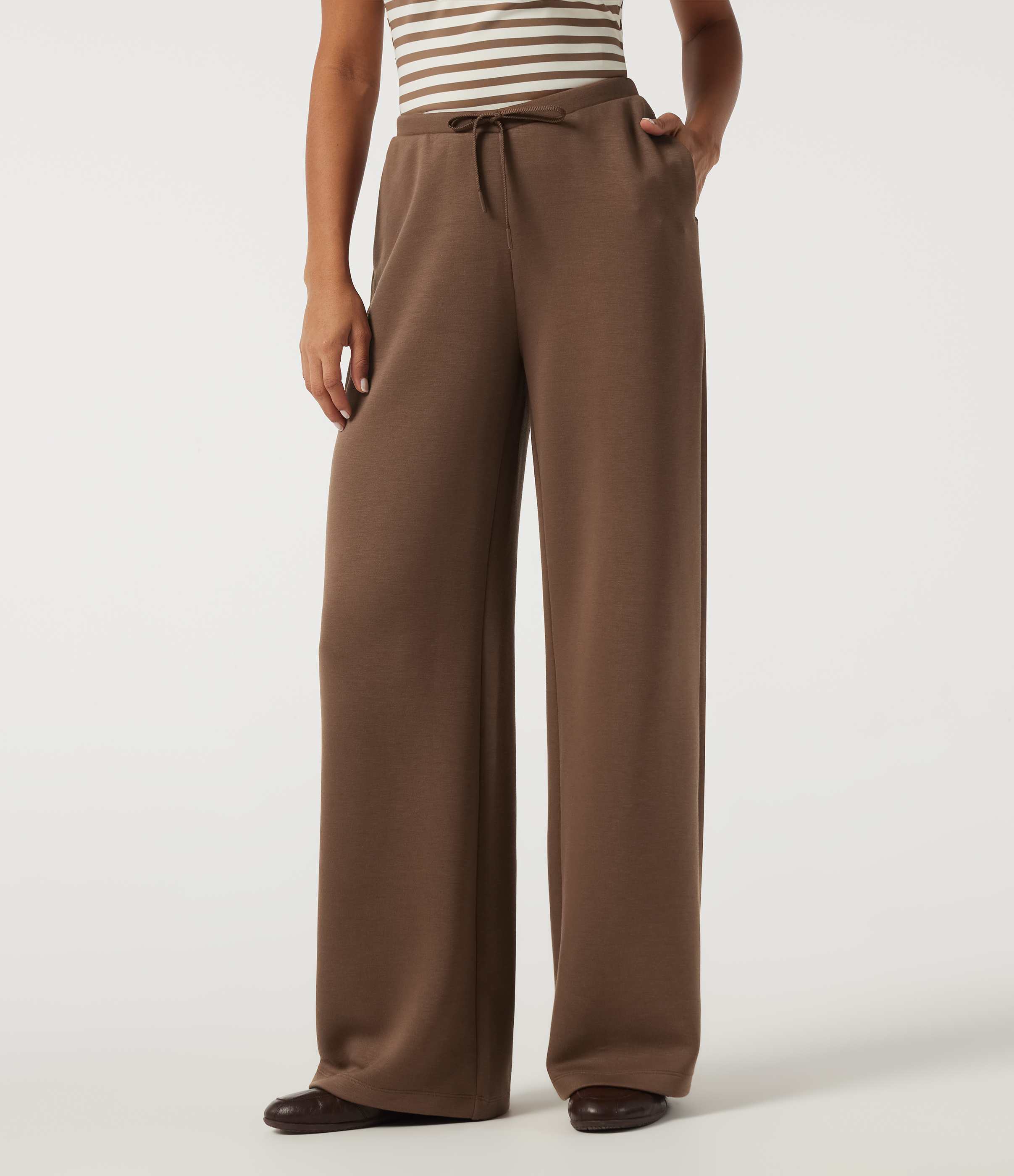 SpacerTek™ Low Rise Drawstring Straight Leg Casual Sweatpants with Pockets