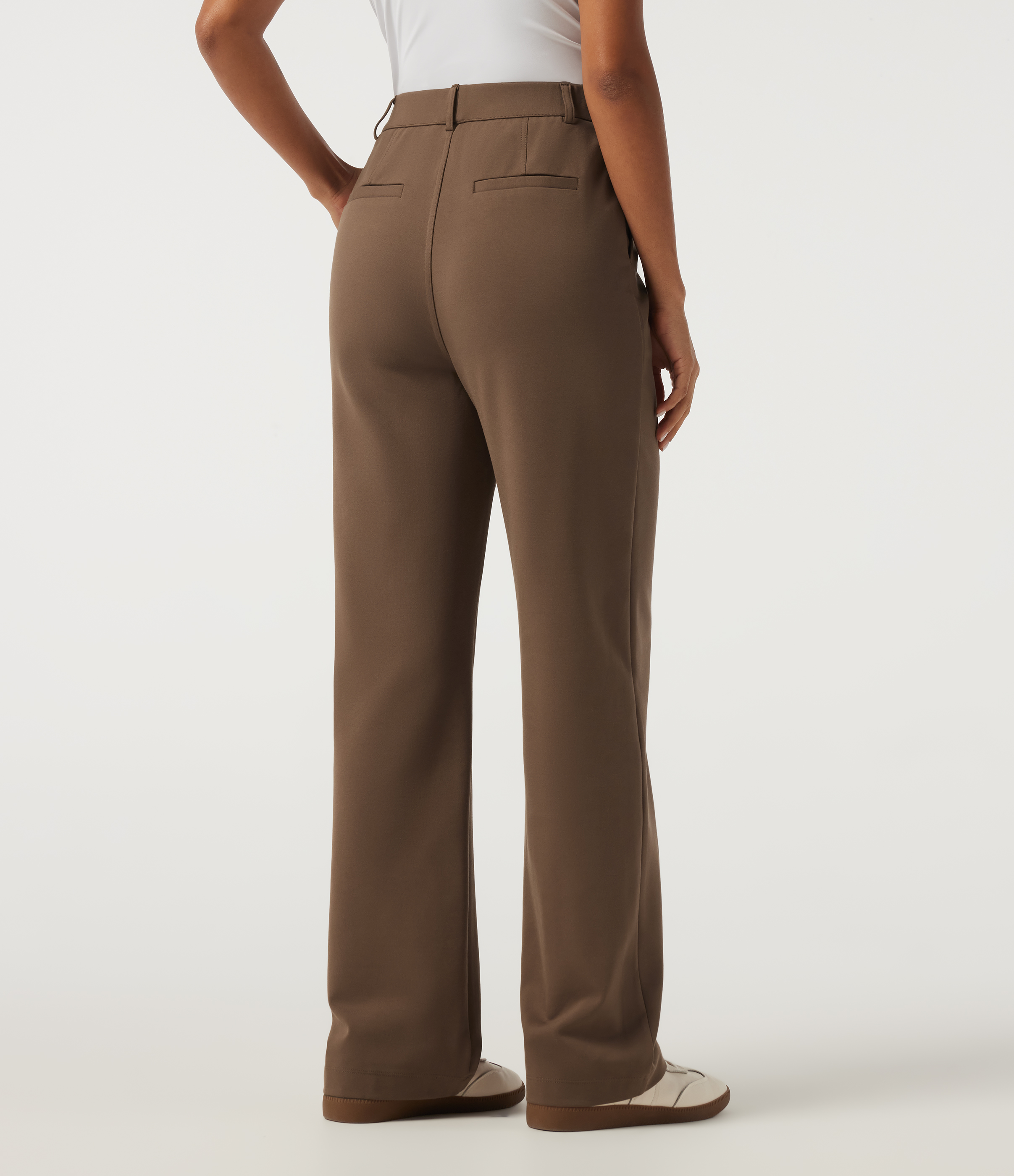 Cocoa Brown Halara Flex™ High Waisted Straight Leg Work Pants with Pockets / 2