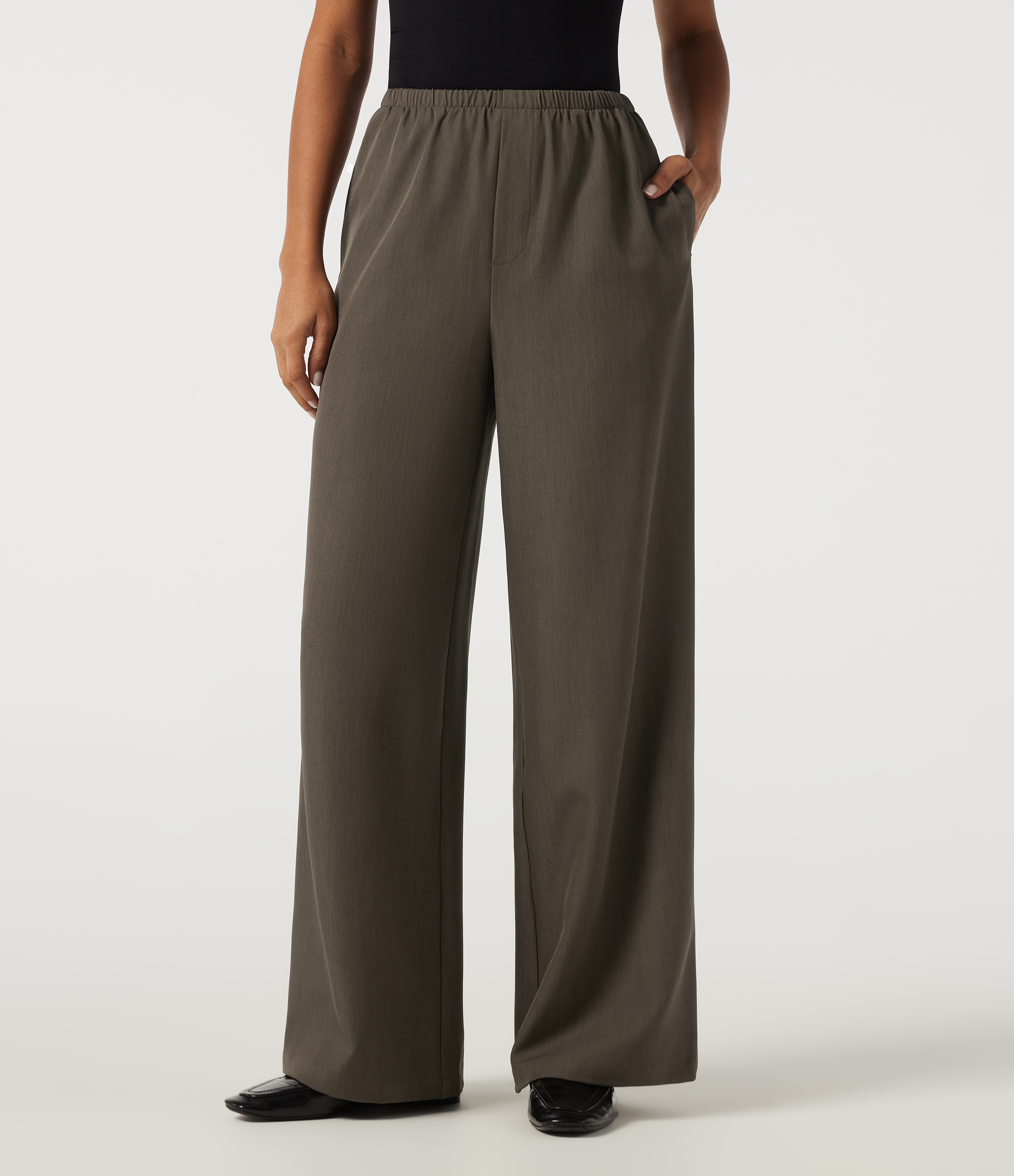 Winter Twig Mid Rise Straight Leg Work Pants with Pockets  / 2