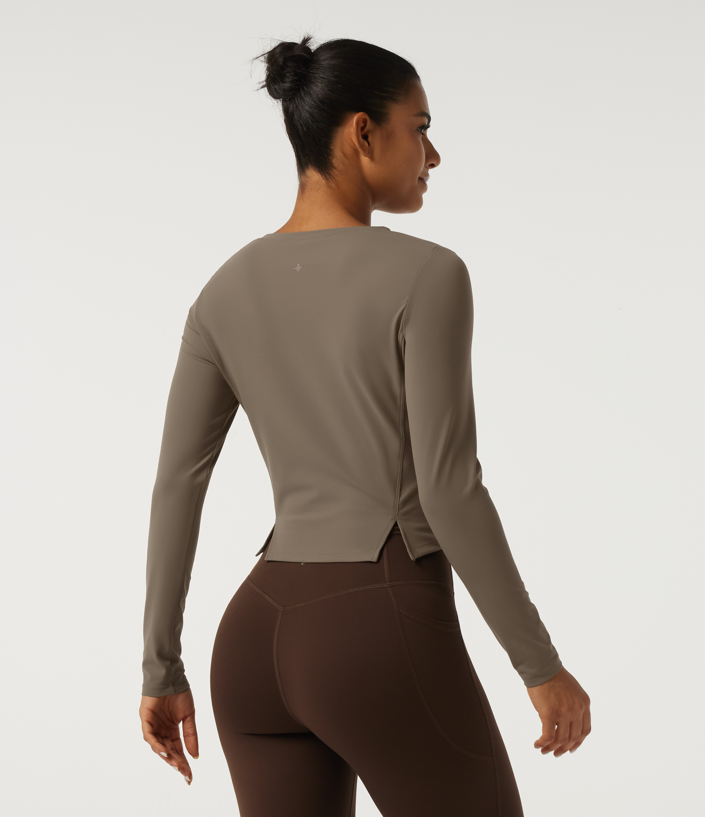 Dawn Brown Haut de running Halara UltraSculpt™ à col rond et manches longues / 2