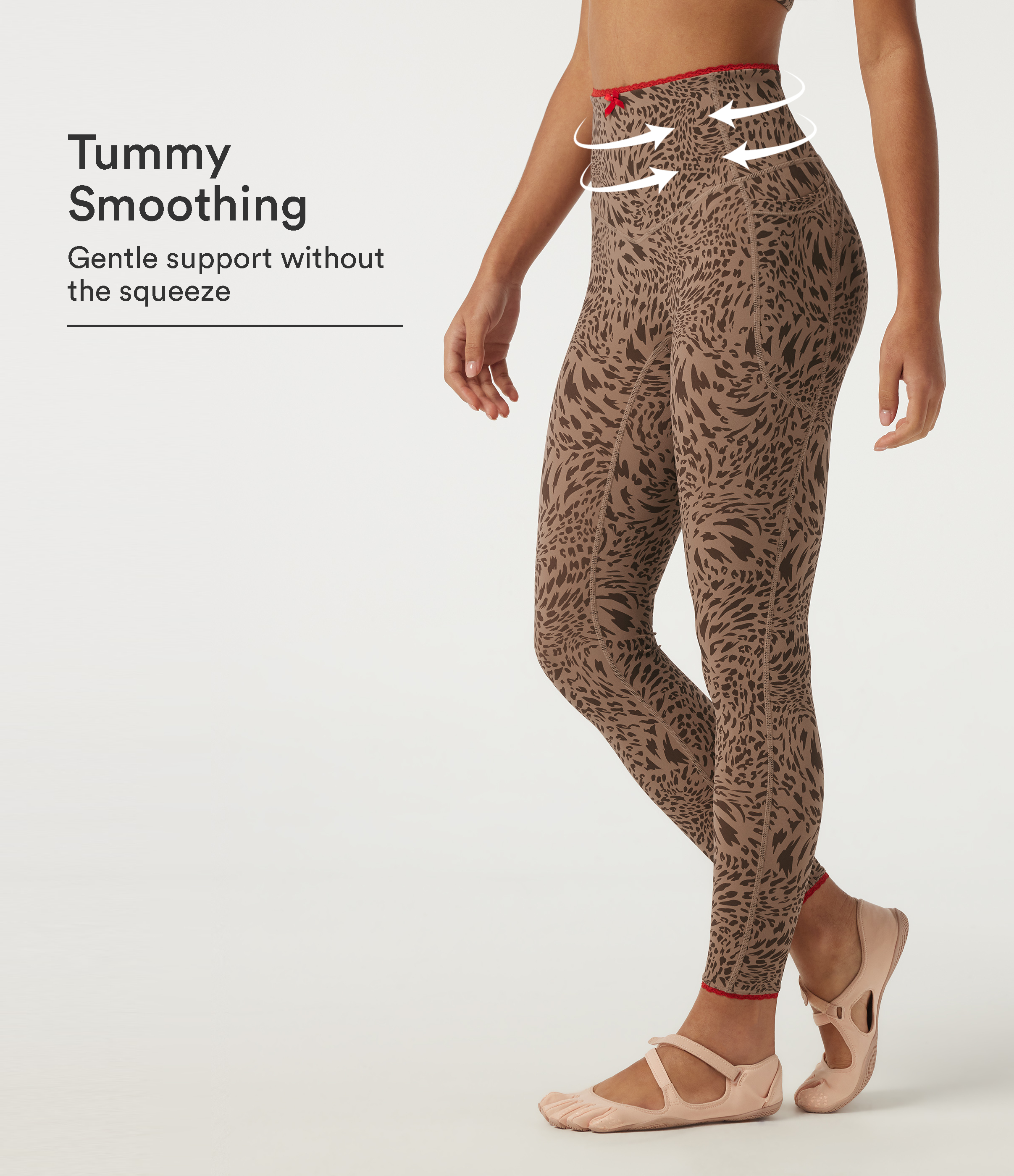 Halara UltraSculpt™ Leopard Print High Waisted Tummy Control Skinny Contrast Lace InstantCool Yoga Legging with Pockets