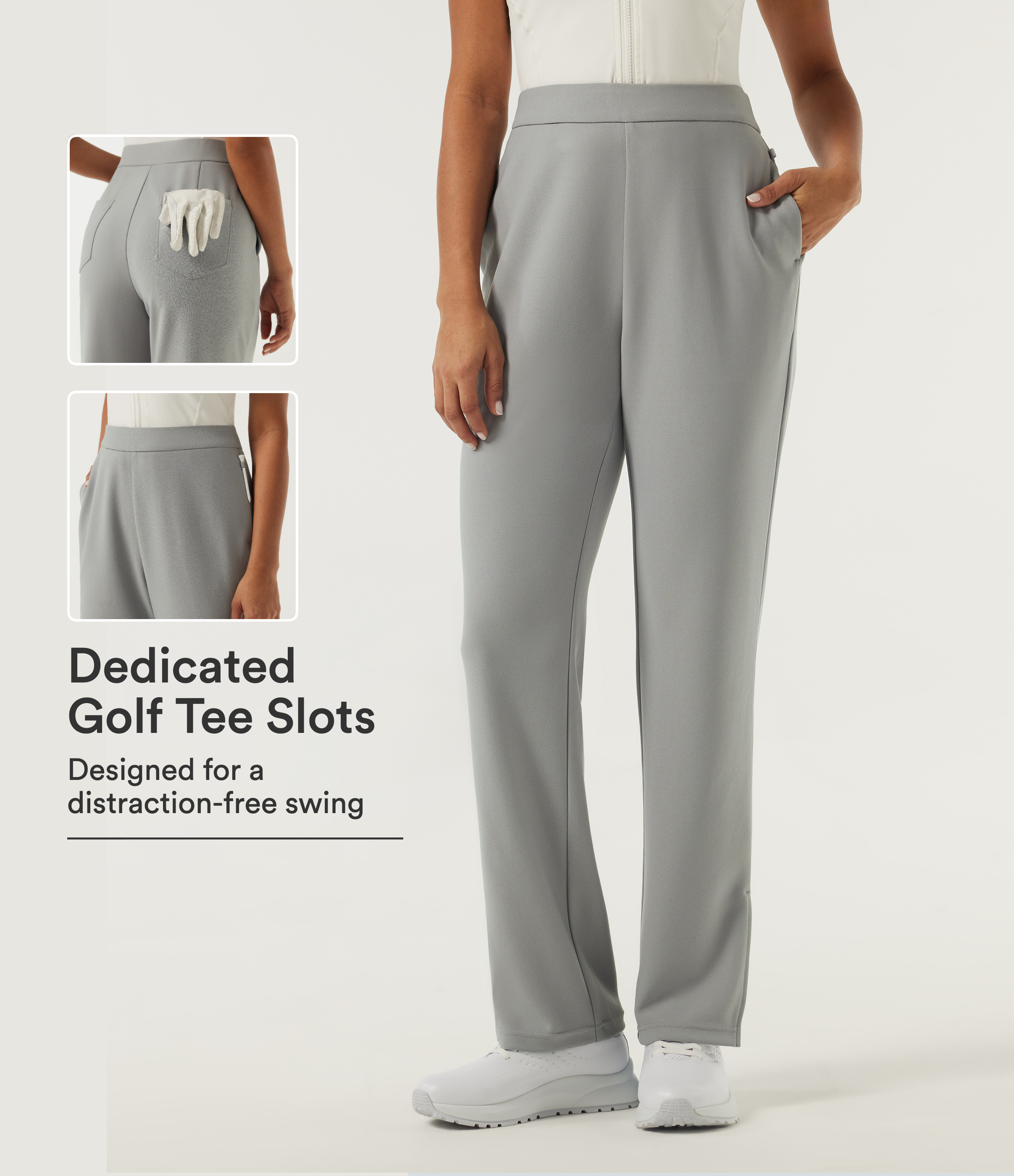 High Waisted Bootcut Golf Pants with Pockets