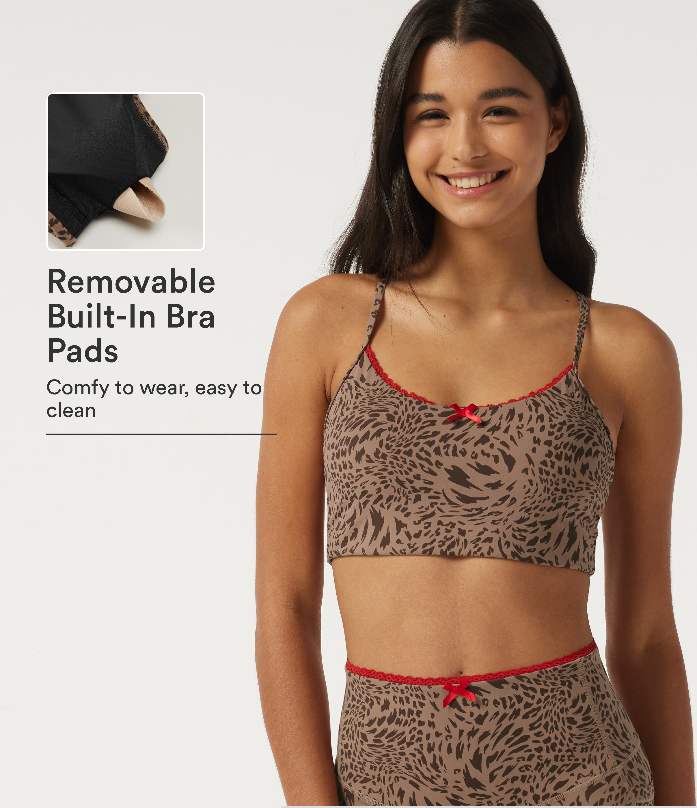 U Neck Leopard Print Built-in Bra Contrast Lace Yoga Sports Bras 