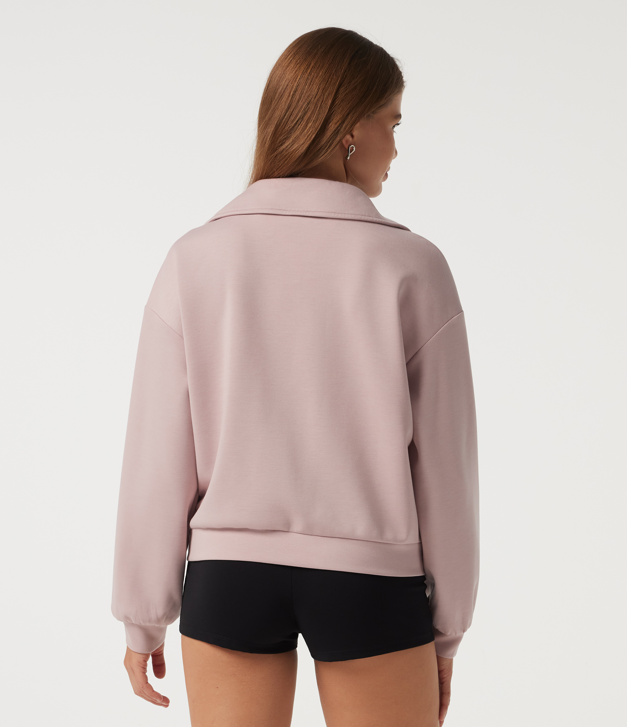 Burnished Lilac Lapel Long Sleeve Casual Jacket with Pockets / 2
