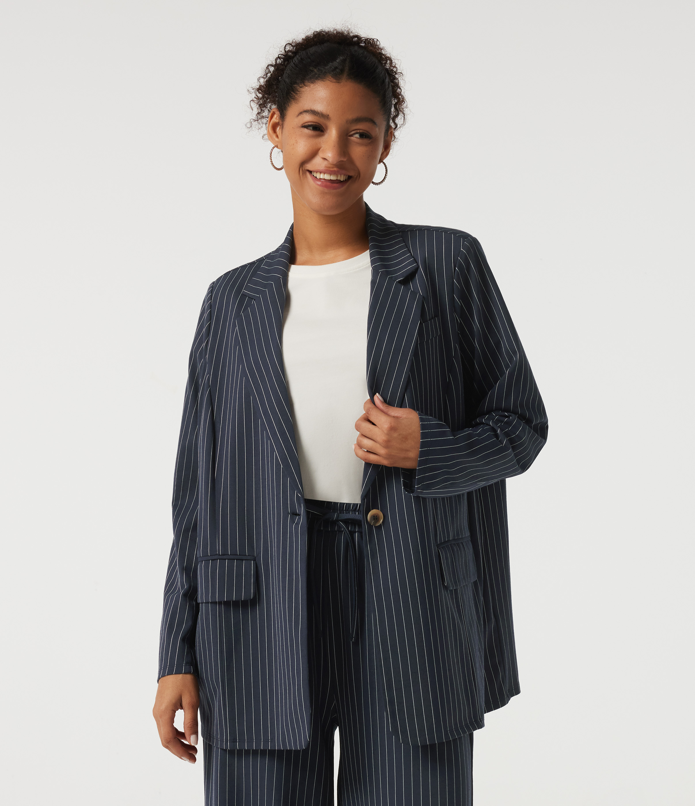 Long Sleeve Work Blazer with Pockets