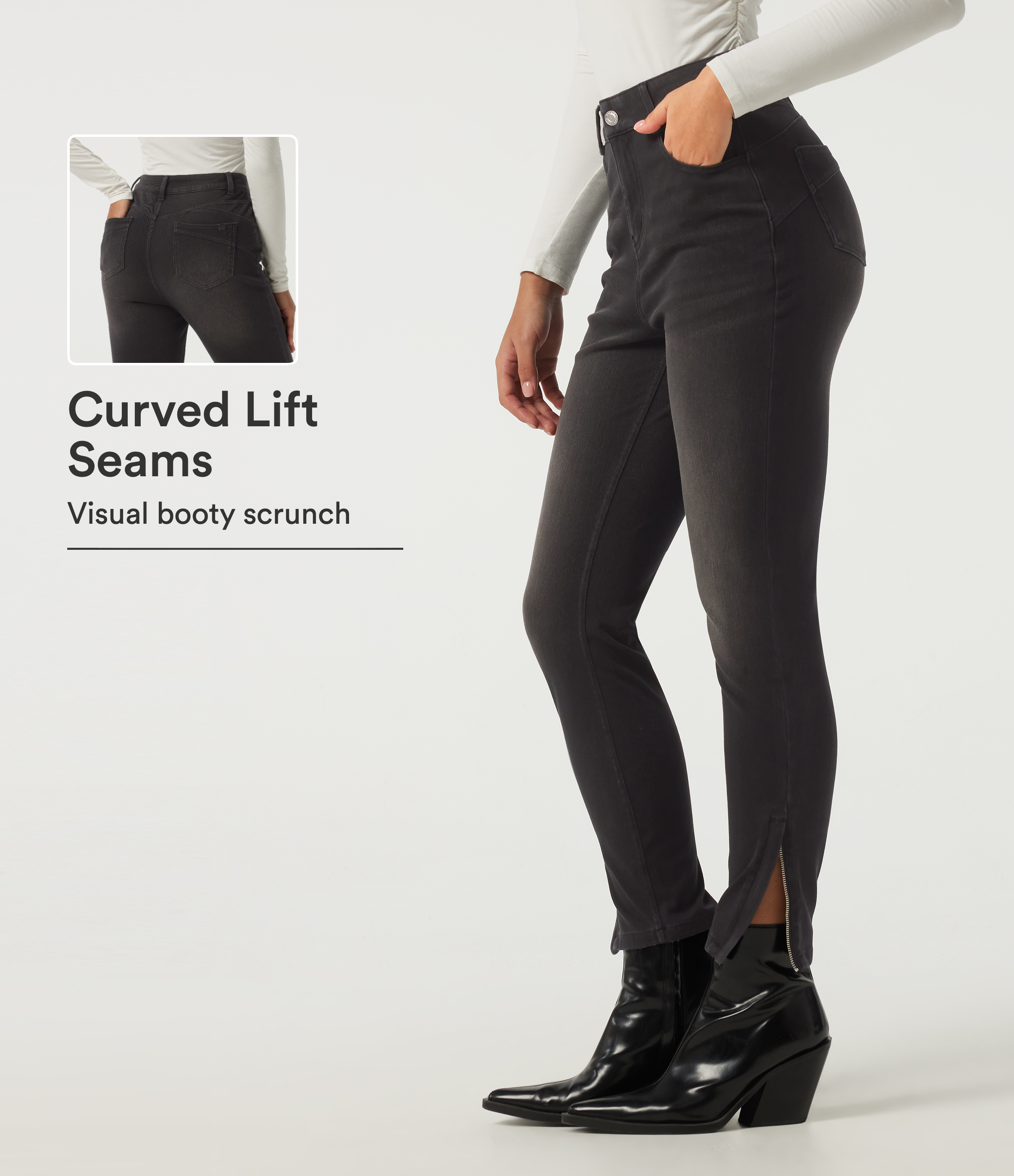 Halara Flex™ High Waisted Casual Cotton Jeans with Pockets