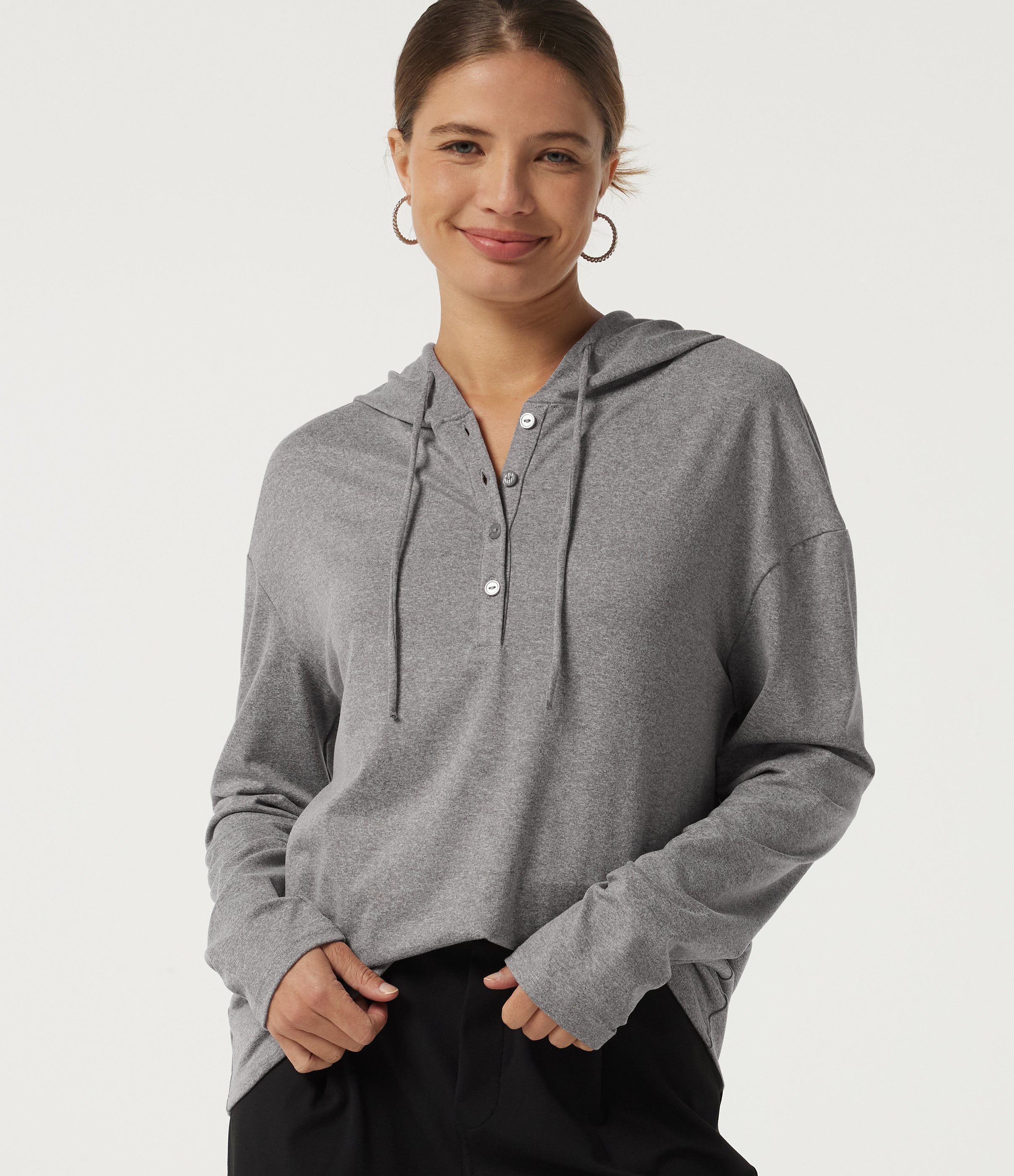 Hooded Long Sleeve Casual Top