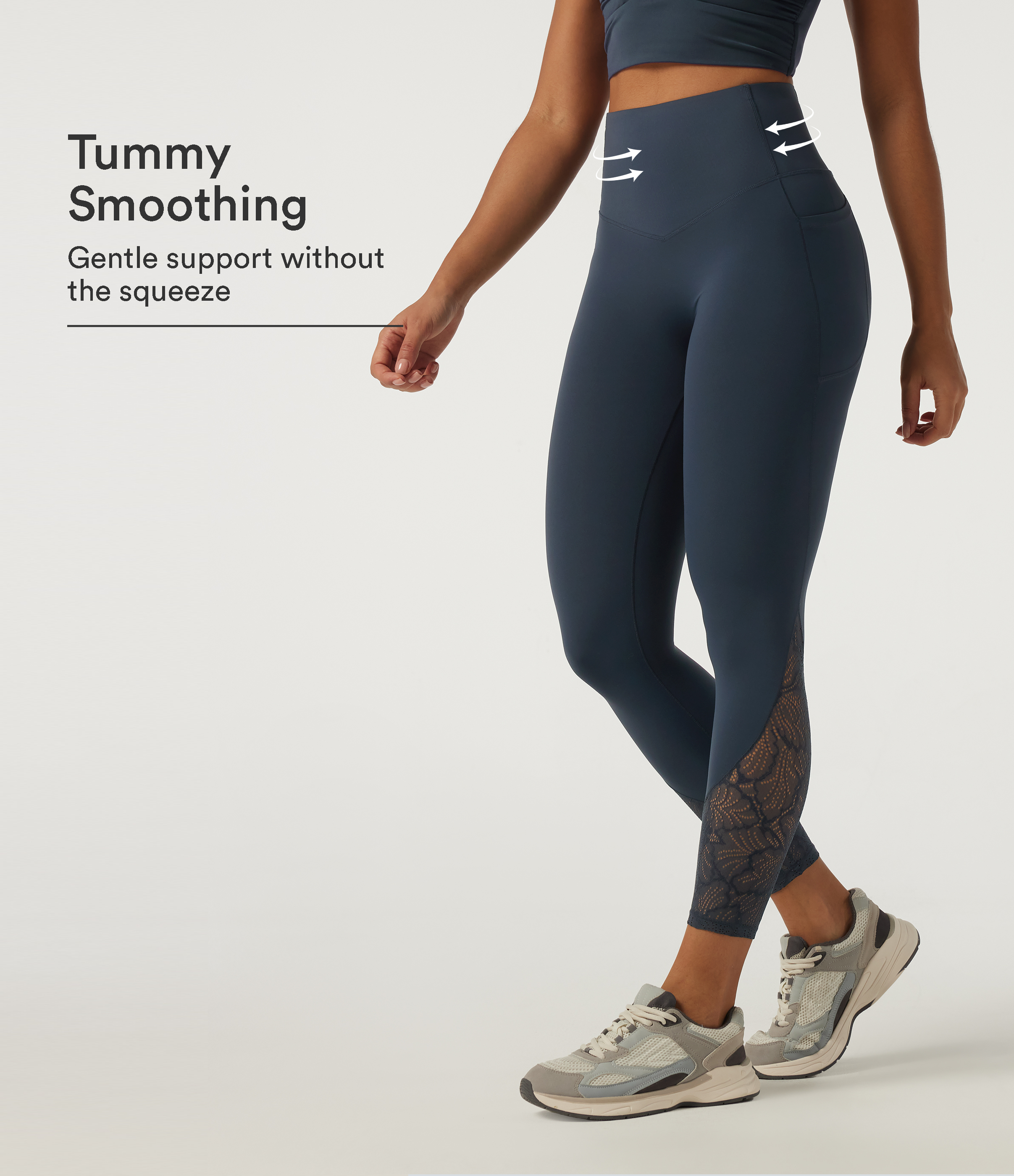 Halara UltraSculpt™ High Waisted Contrast Lace Tummy Control Yoga Leggings with Pockets